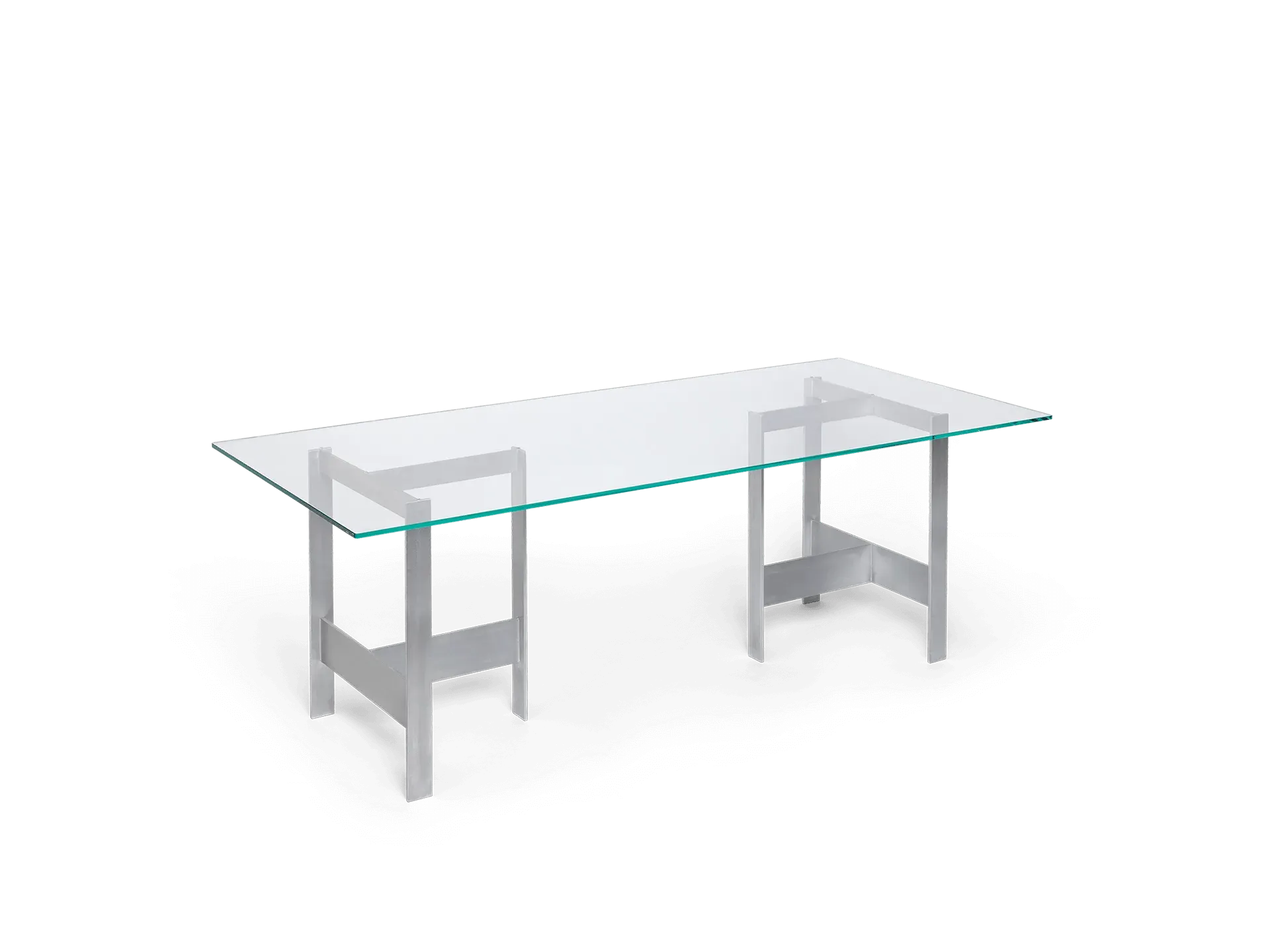 Lager Dining Table - Glass, Aluminium