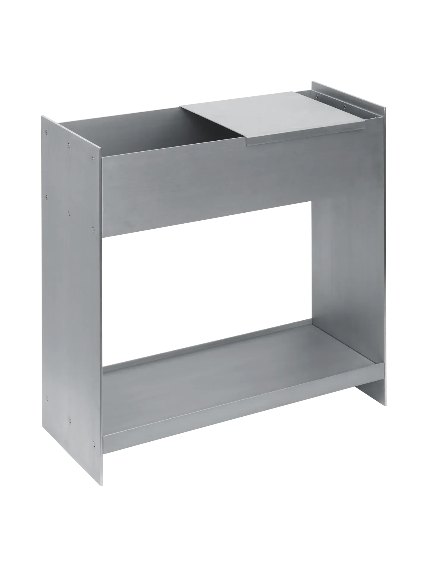 Lager Plant Box with Shelf - Aluminium