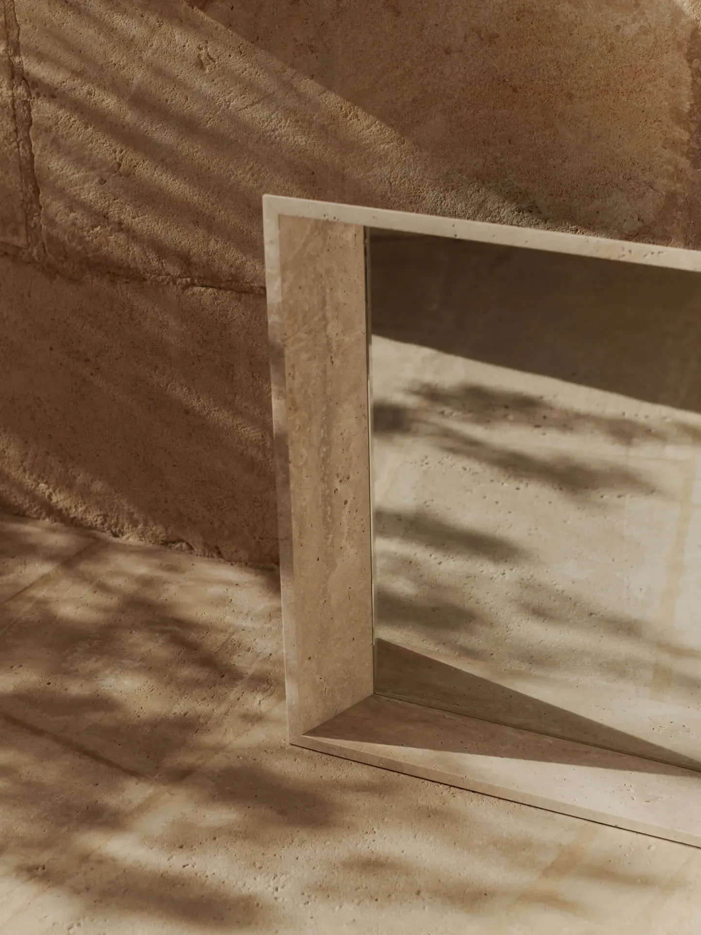 Lancet Mirror - Travertine