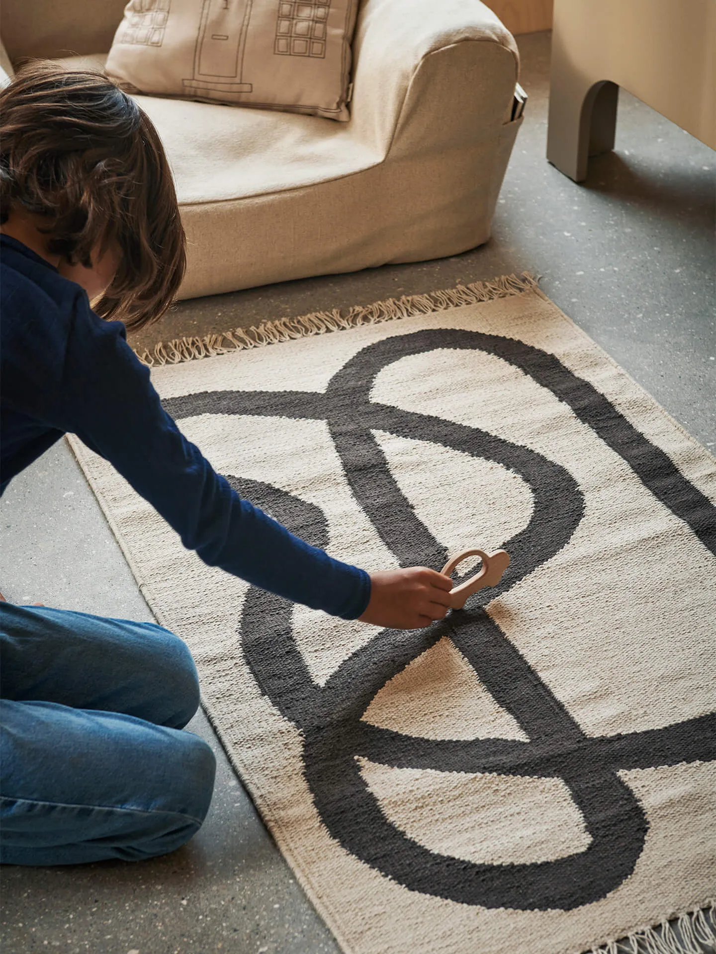 Lane Rug - Off-white/Chocolate