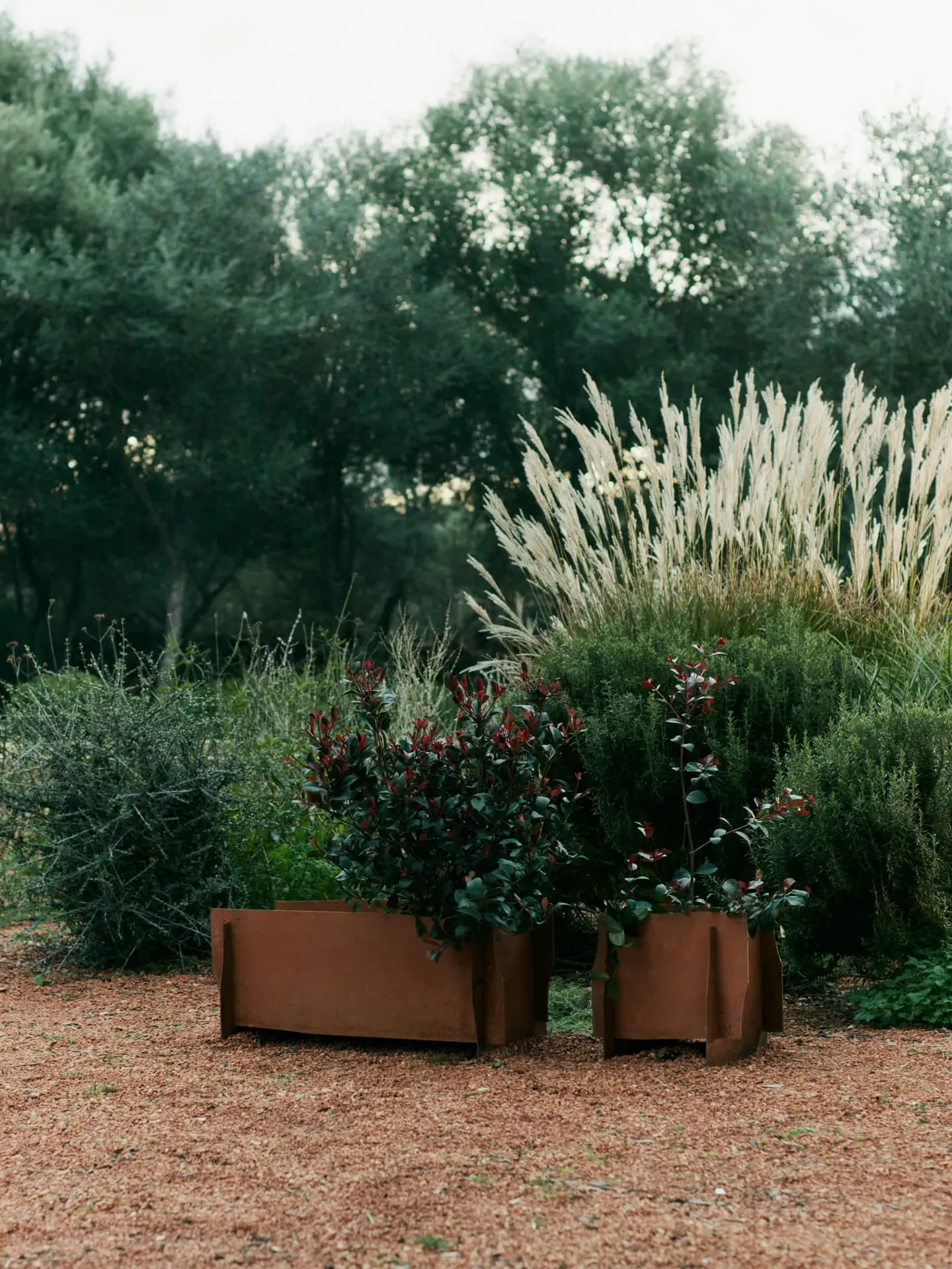 Lapel Square Planter - Rust, Corten Steel