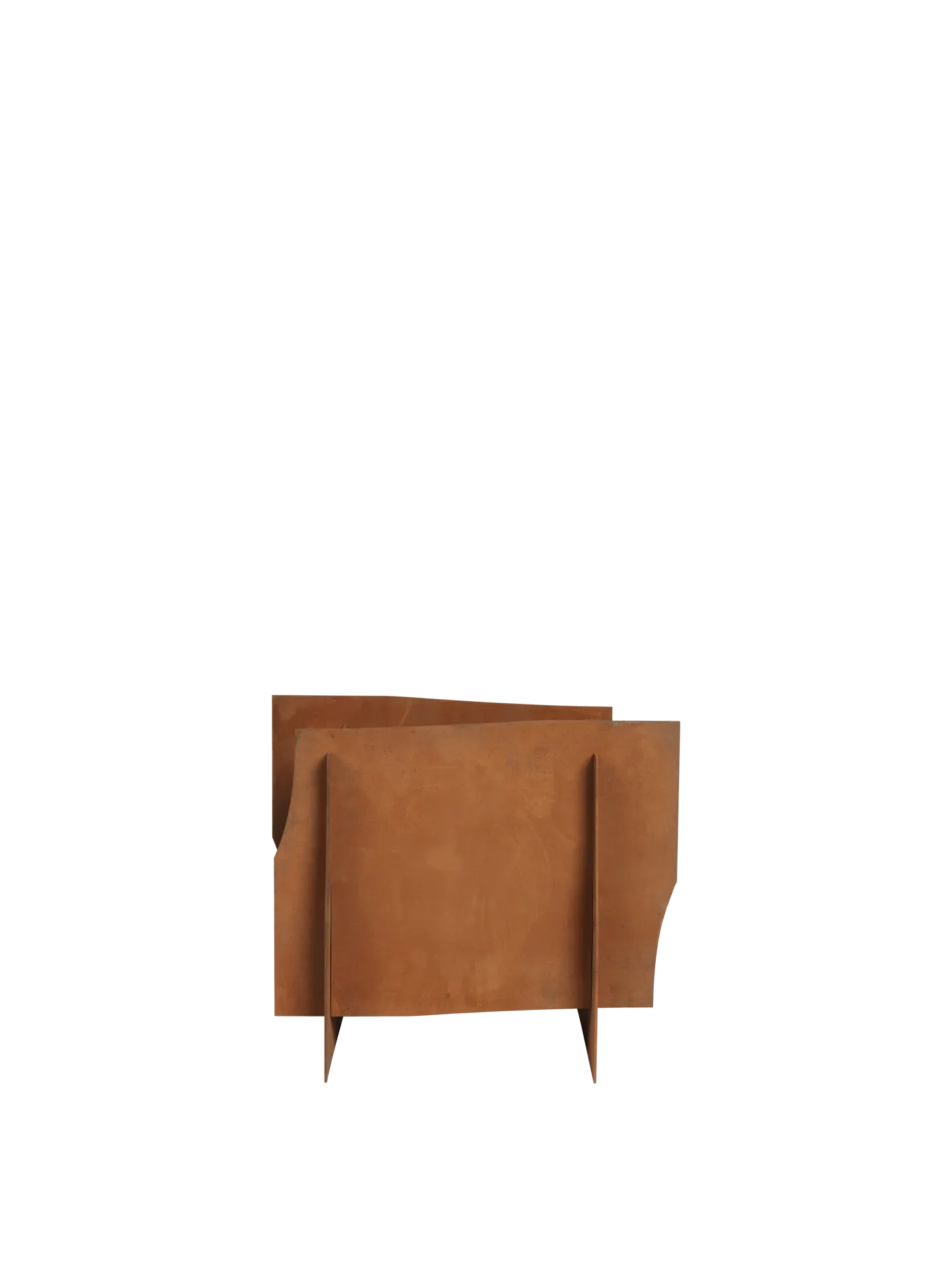Lapel Square Planter - Rust, Corten Steel