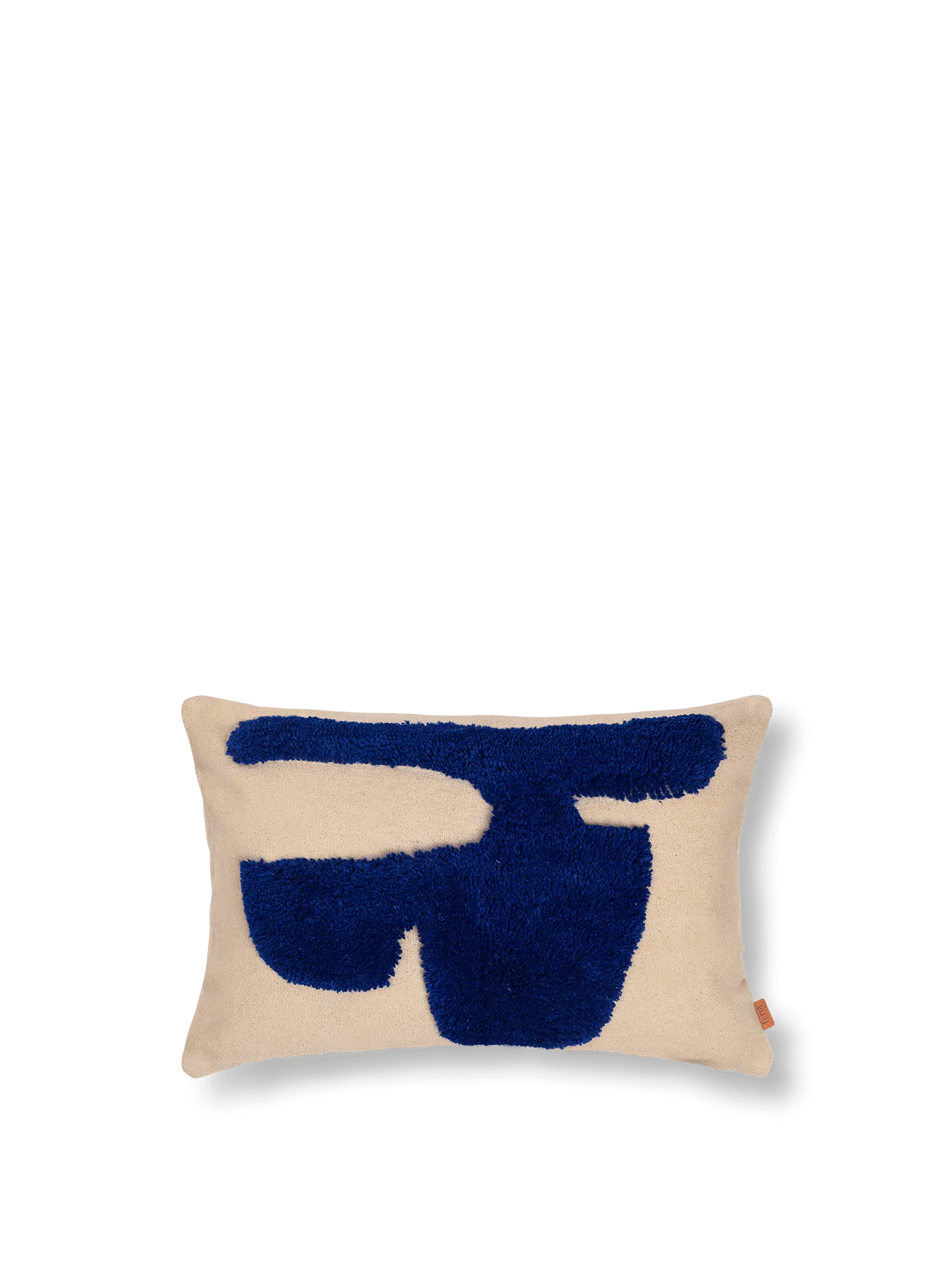 Lay Rectangular Cushion Cover - Sand/Bright Blue, Cotton image