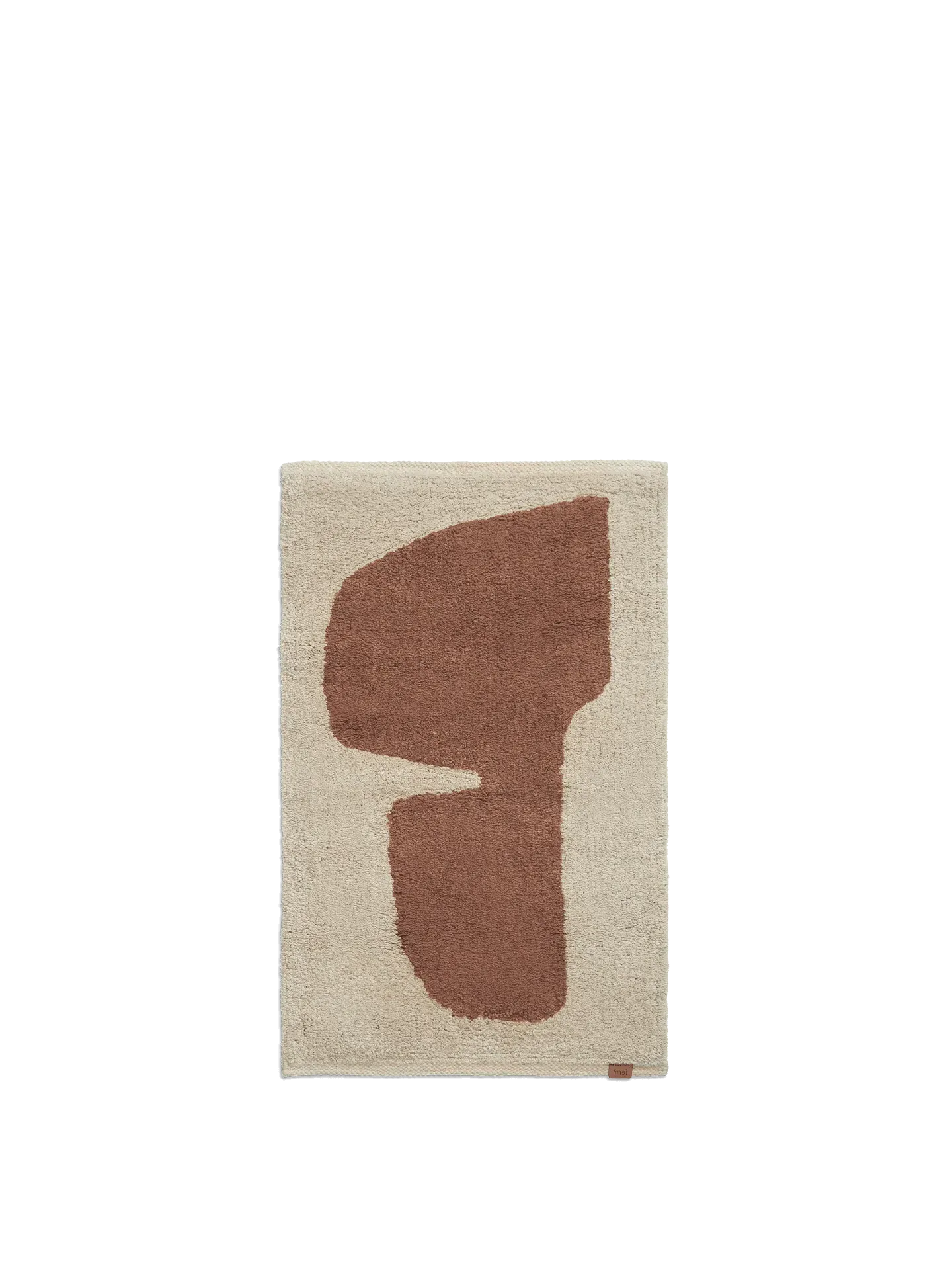 Lay Washable Mat - Parchment/Rust, Organic Cotton