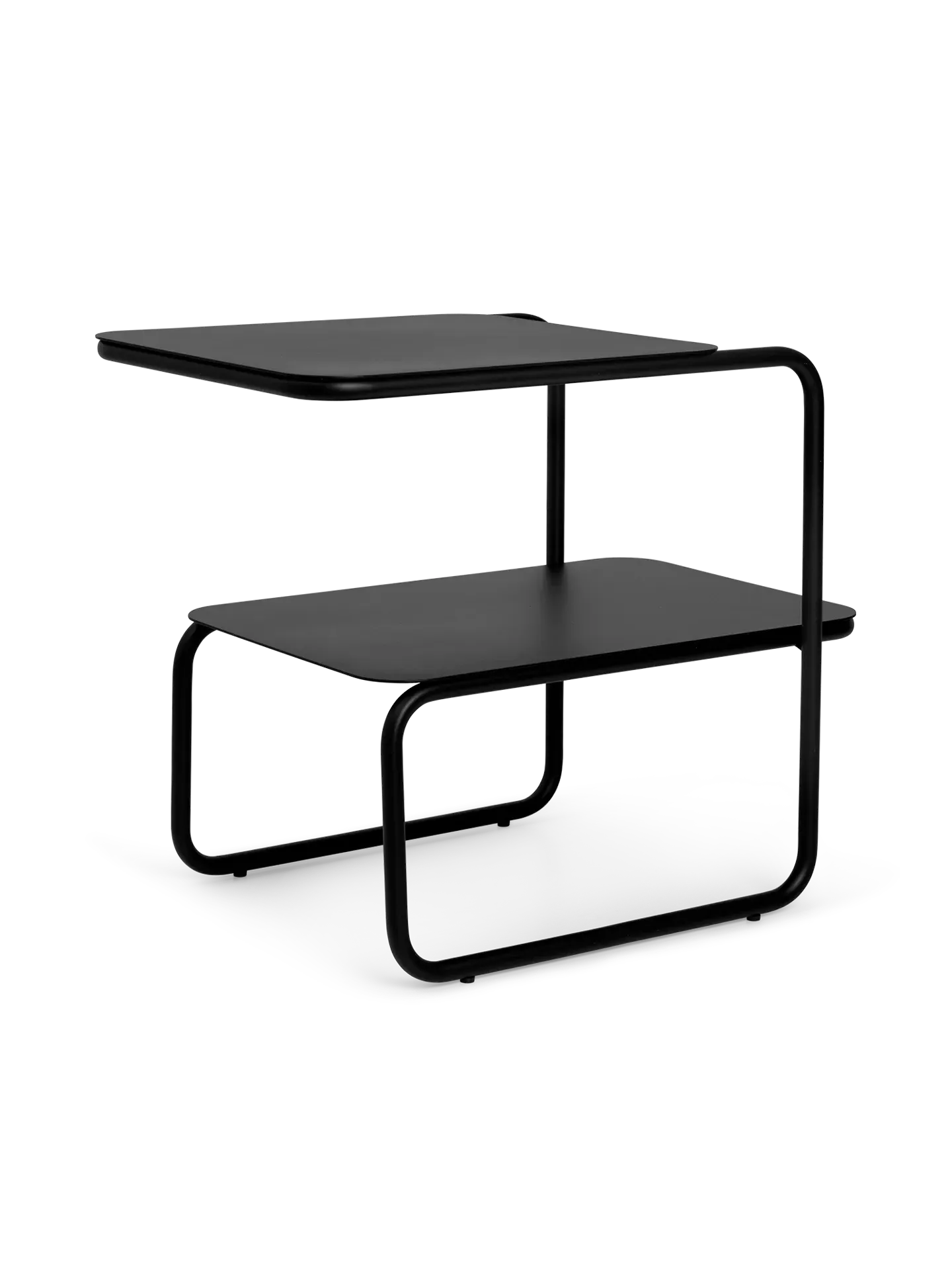 Level Side Table with Storage - Black, Steel