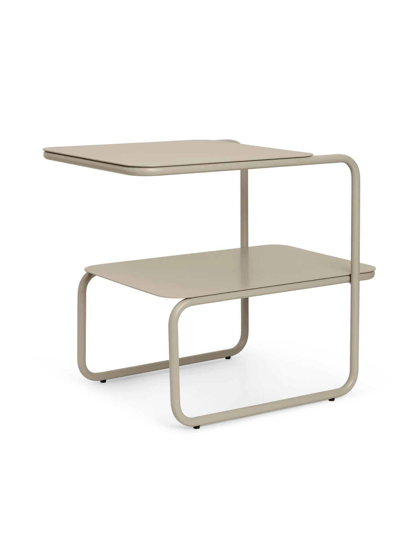 Level Side Table with Storage - Cashmere, Steel