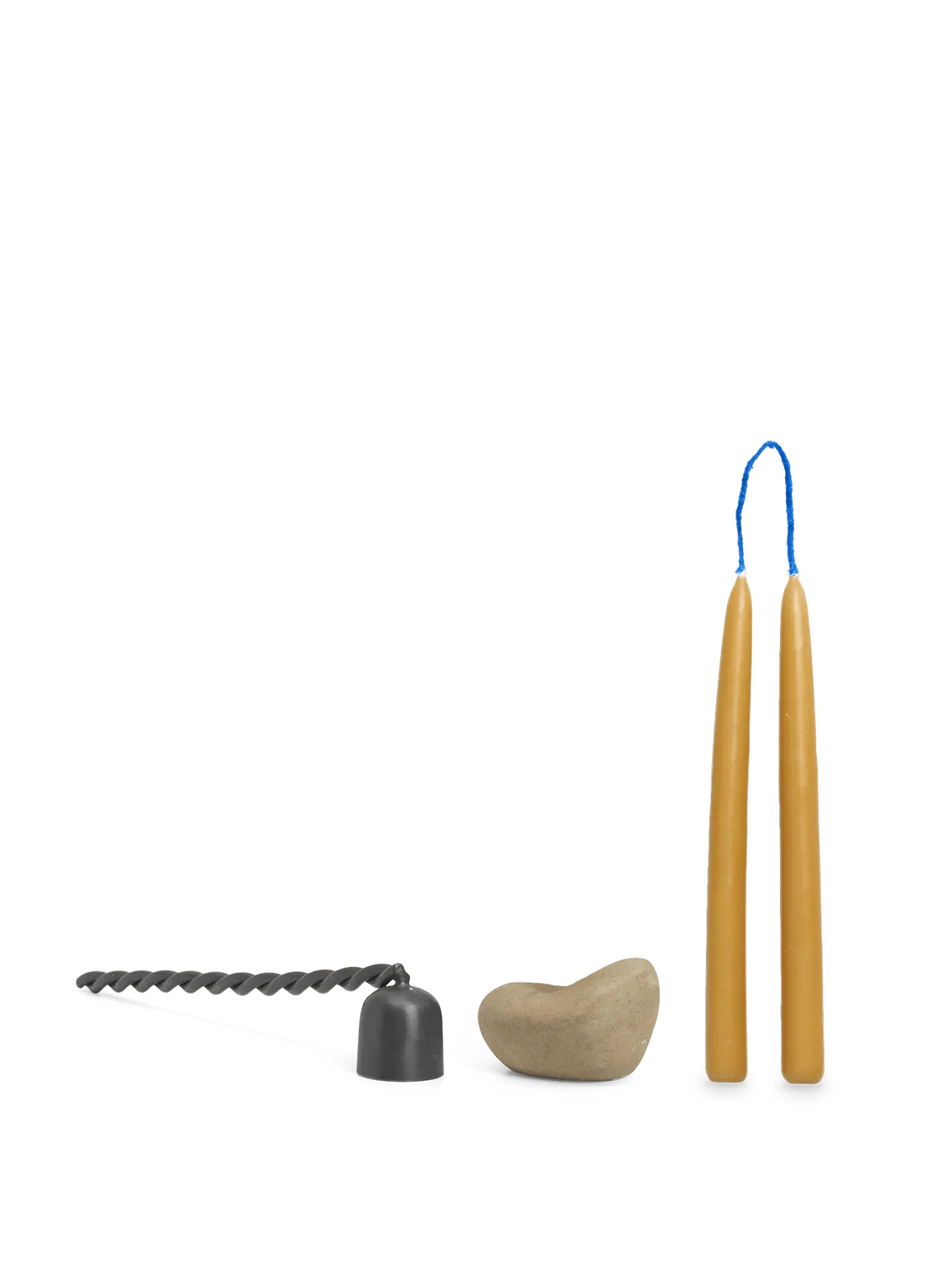 Libre Candle Holder Gift Set - Ceramic, Brass image