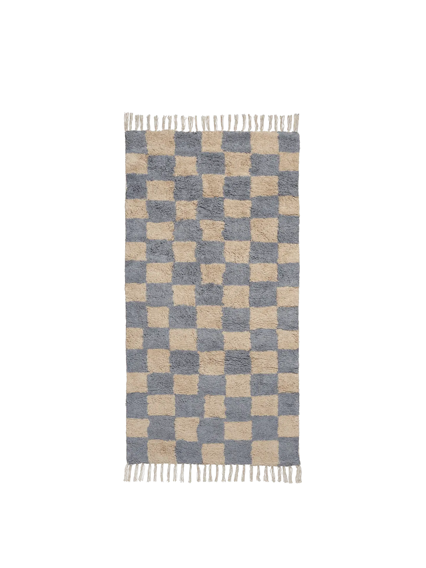 Mara Washable Rug - Mist Blue/Warm Sand, Organic Cotton