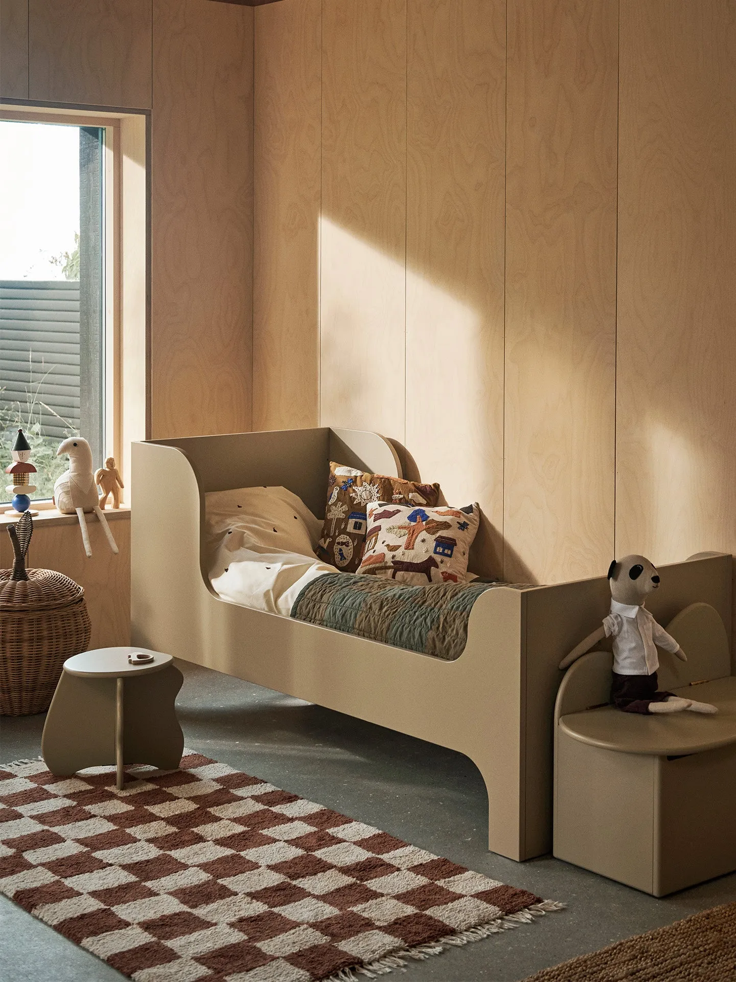 Mara Washable Rug - Rust/Warm Sand, Organic Cotton