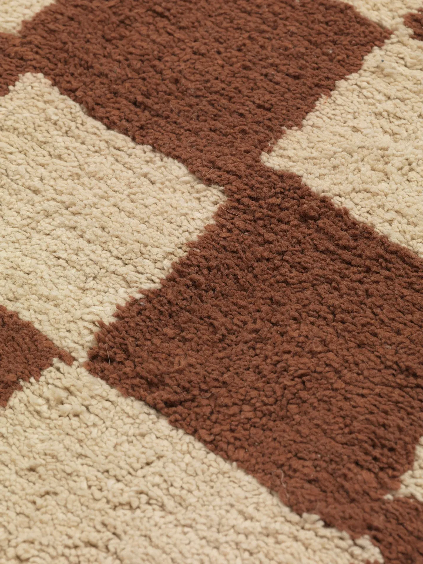 Mara Washable Rug - Rust/Warm Sand, Organic Cotton
