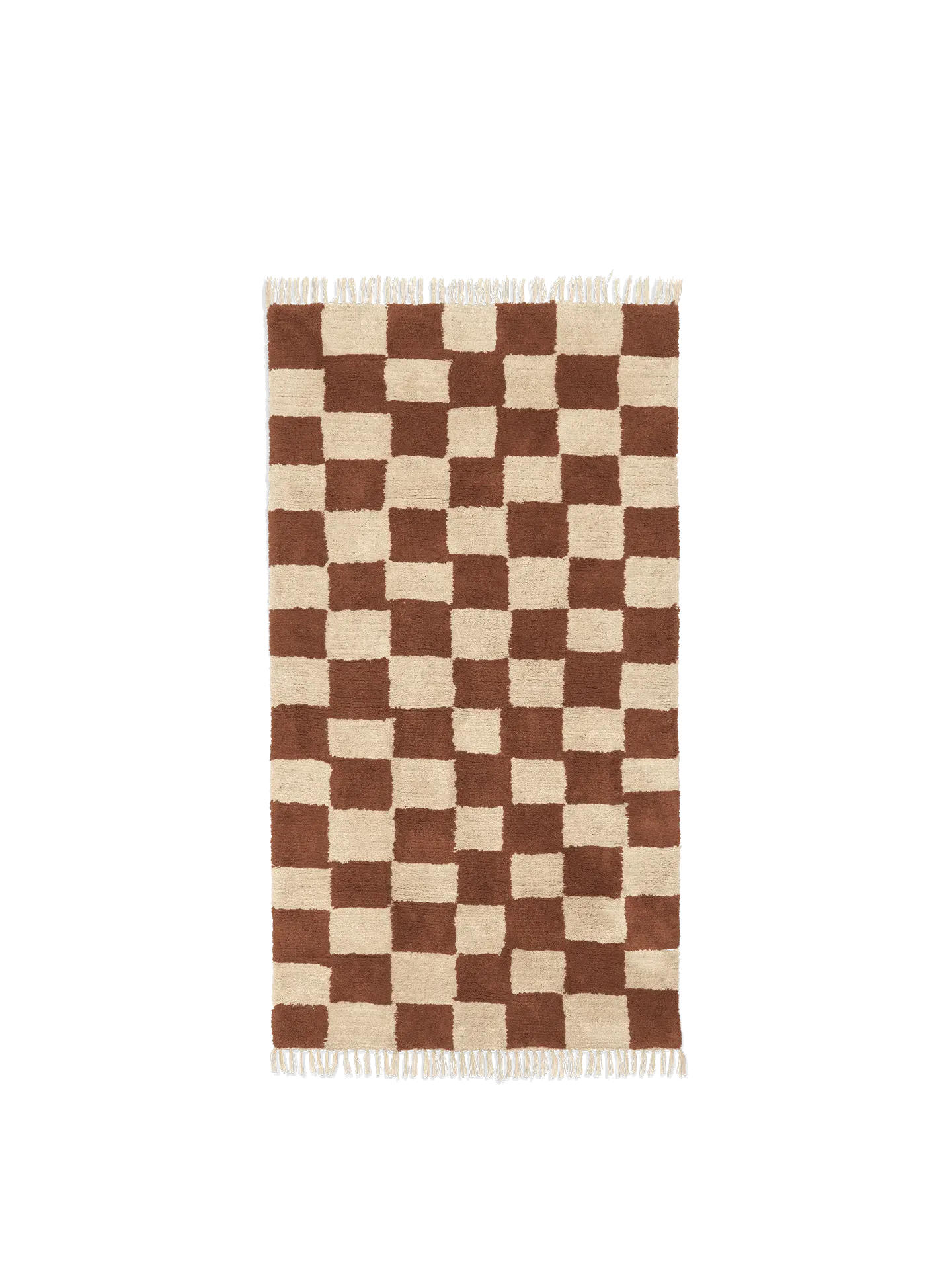 Mara Washable Rug - Rust/Warm Sand, Organic Cotton