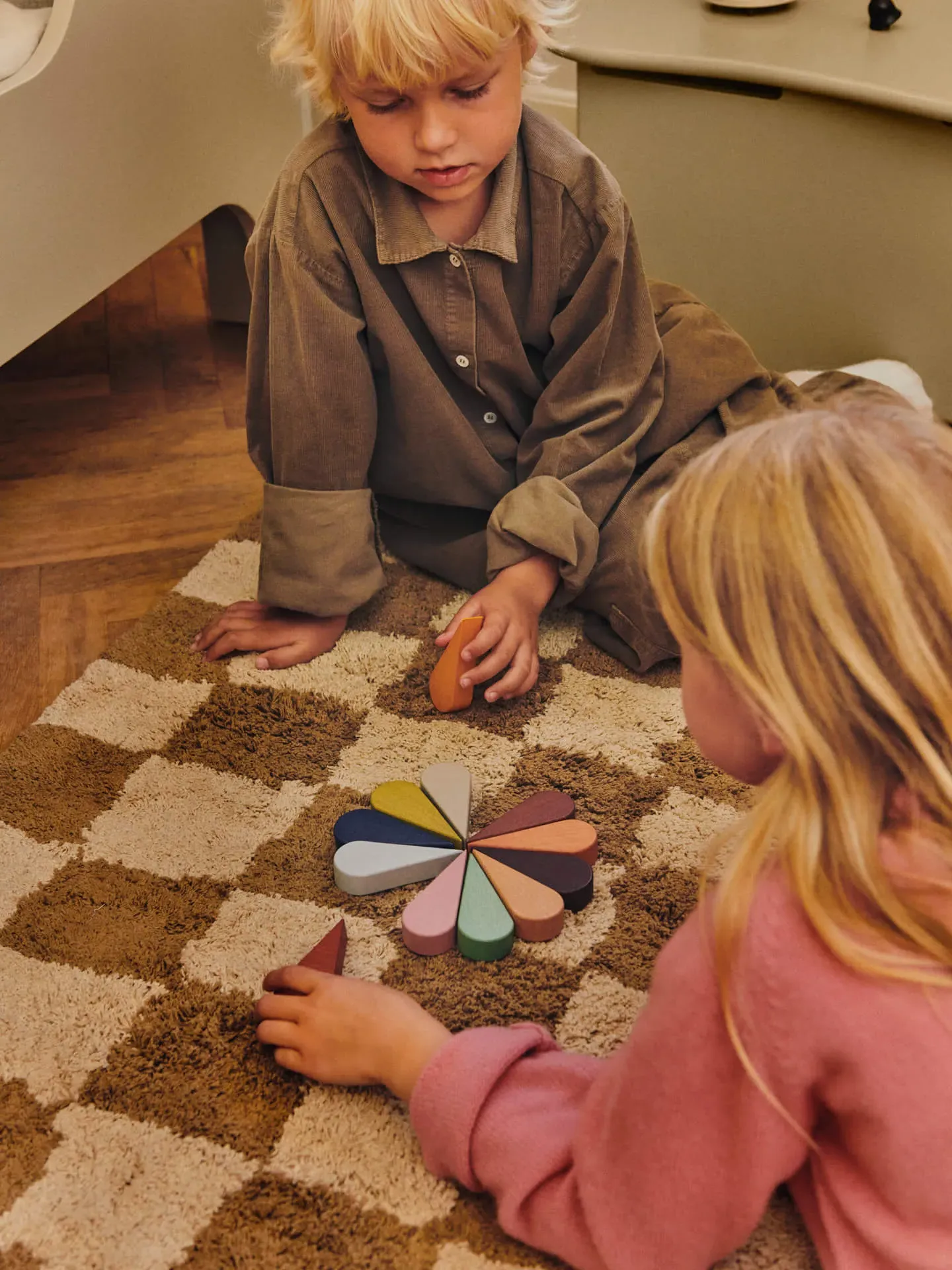 Mara Washable Rug - Tan/Warm Sand, Organic Cotton