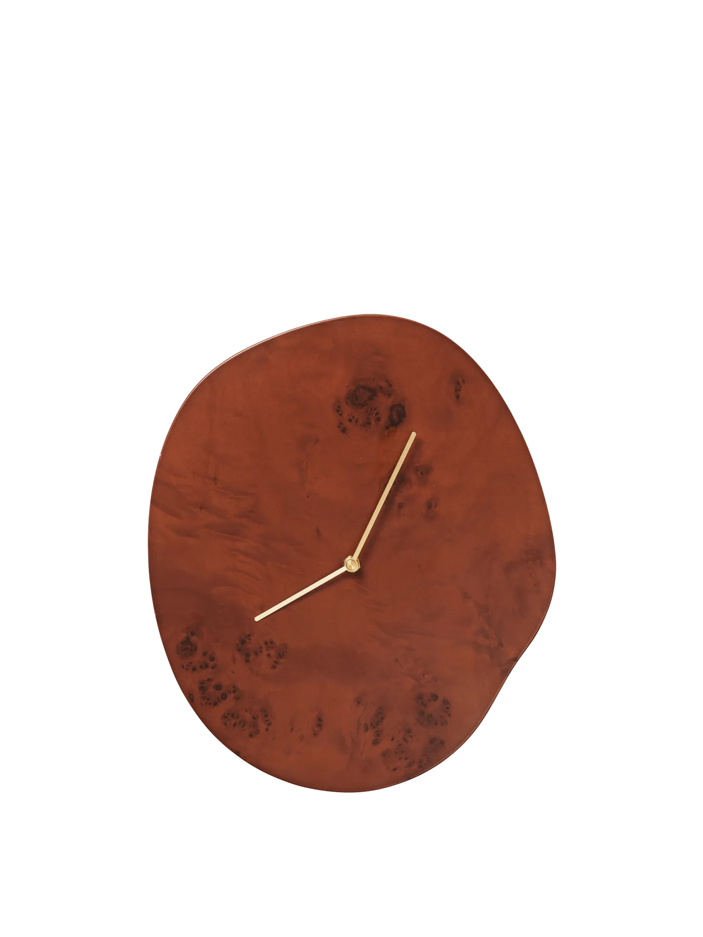 Melt Wall Clock - Dark Stained Burl