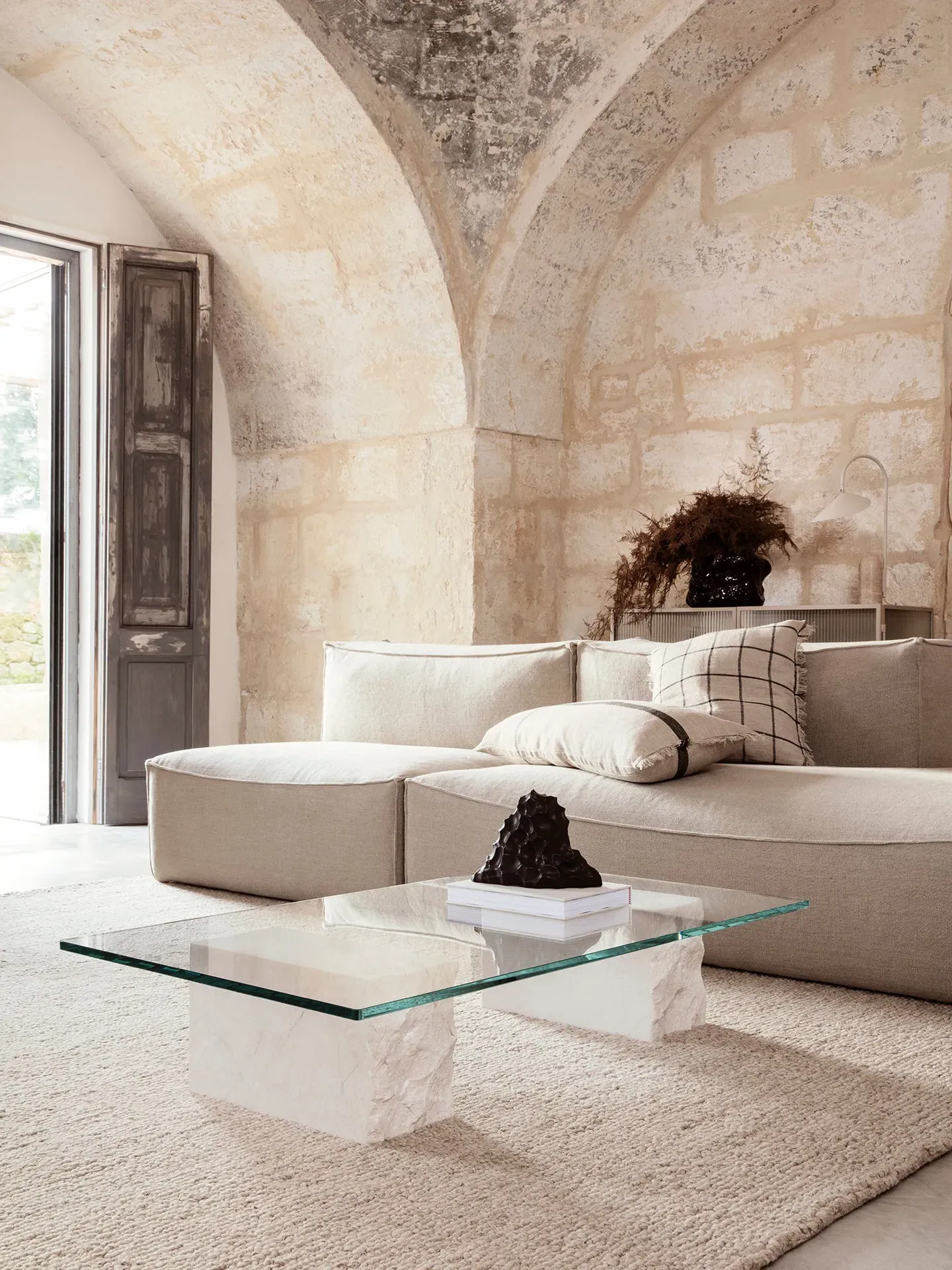 Mineral Rectangular Coffee Table - Bianco Curia