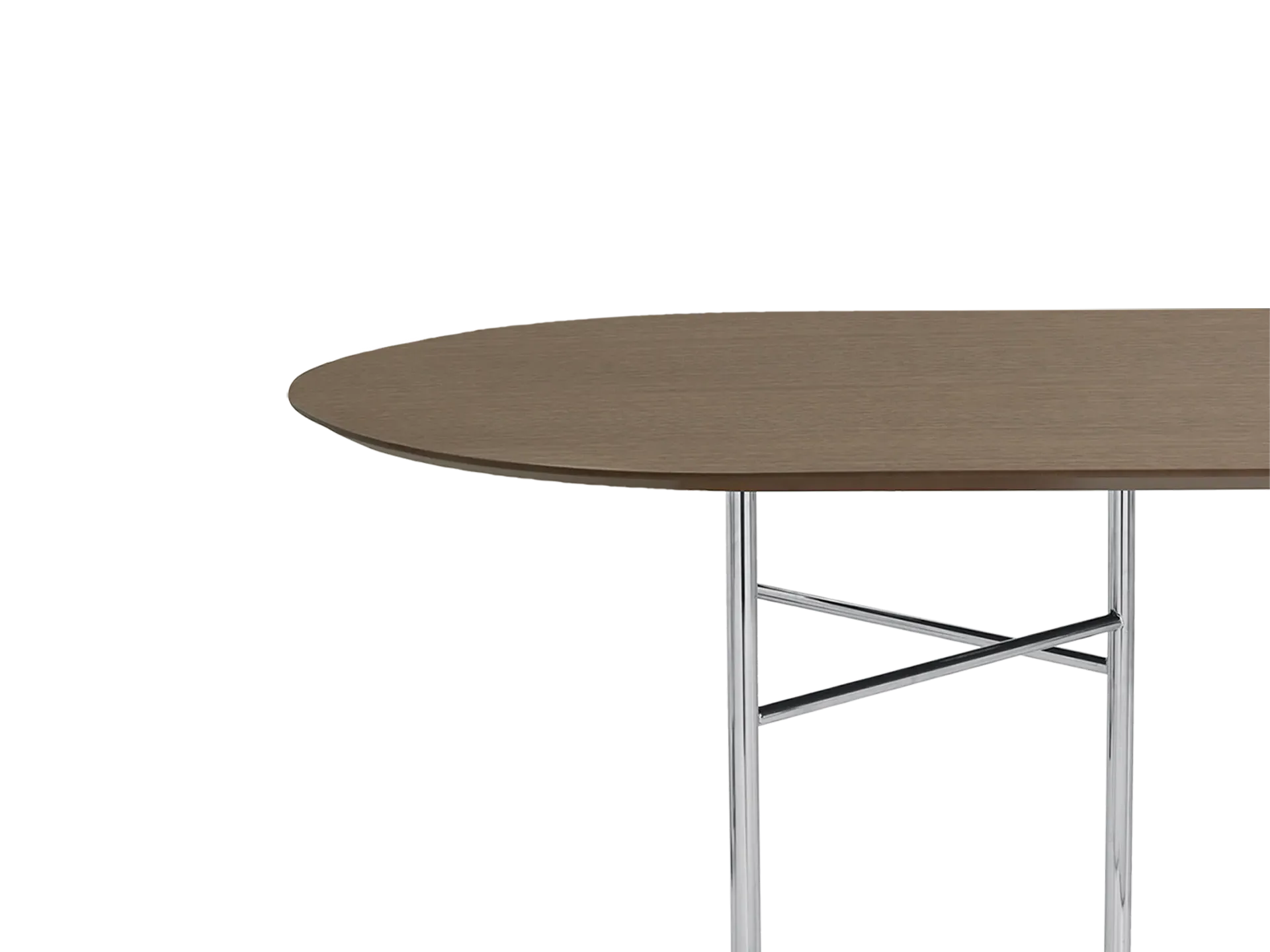 Mingle Oval Table Top - Dark Veneer