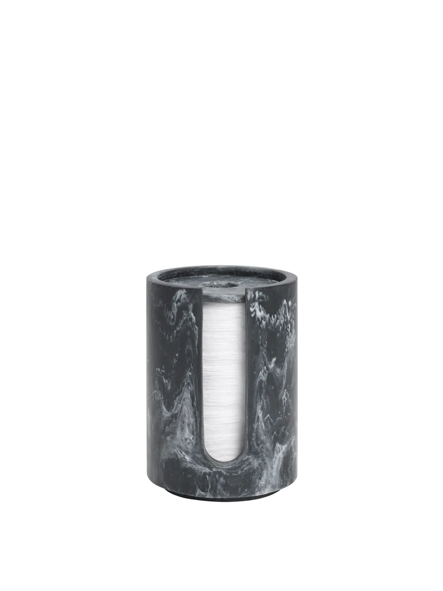 Mist Round Cotton Pad Holder - Charcoal, Resin