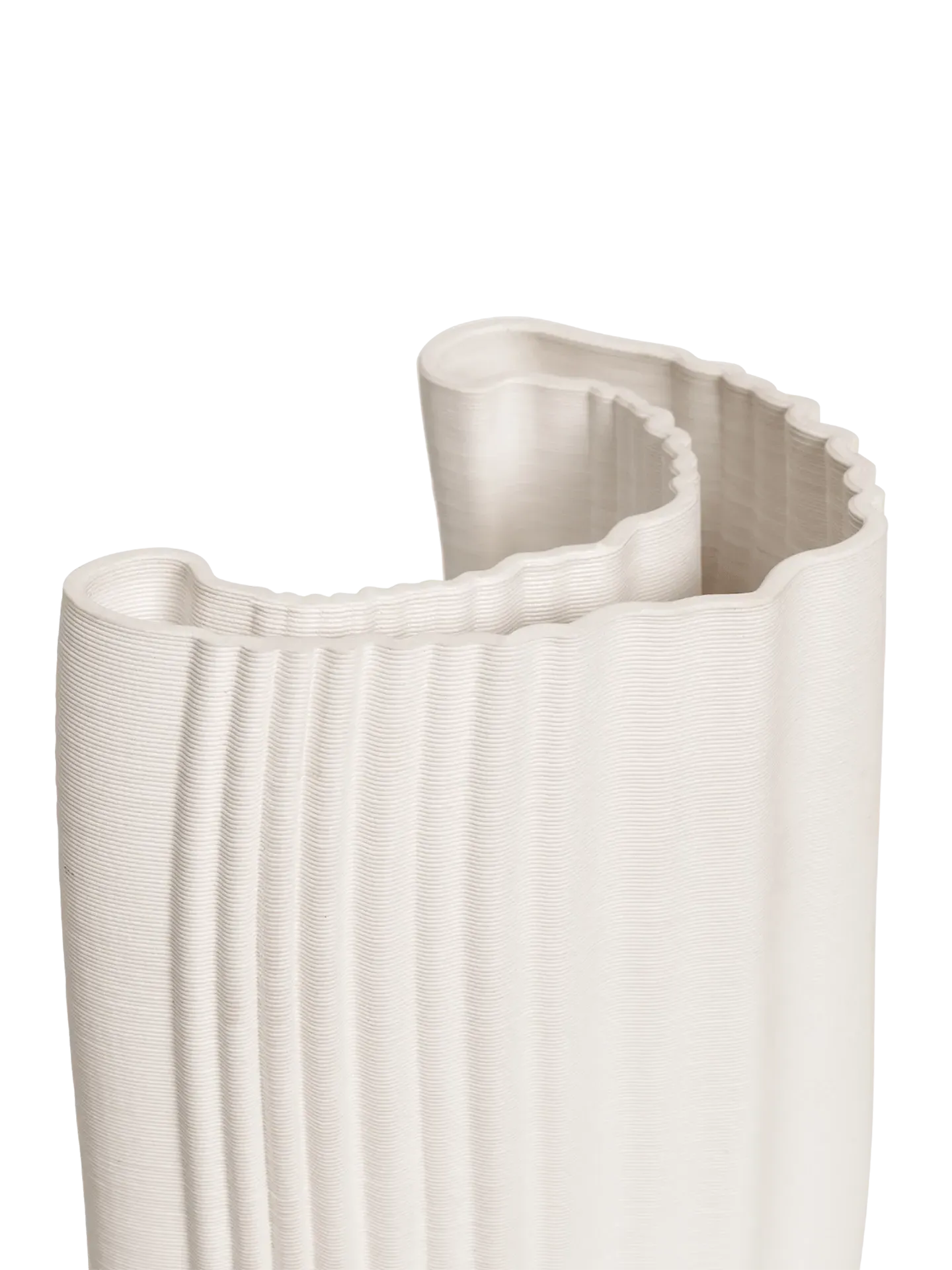 Moire Large Vase - Off-White