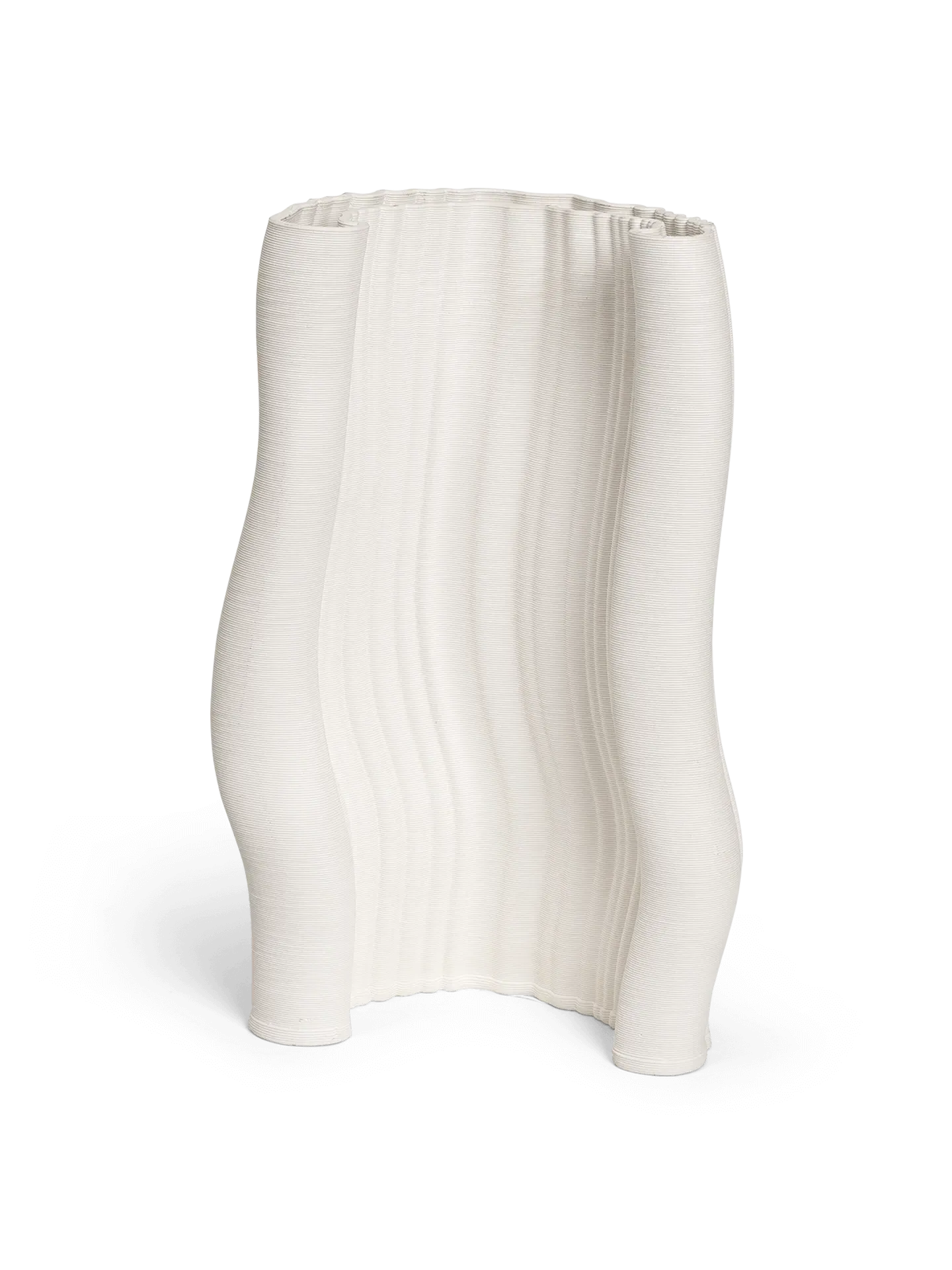 Moire Large Vase - Off-White