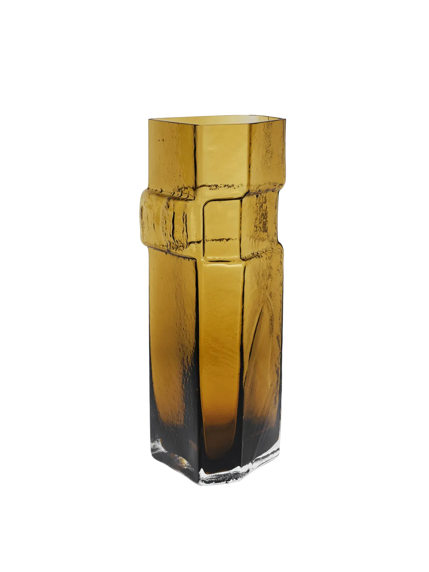 Muro Large Vase - Amber, Recycled Glass