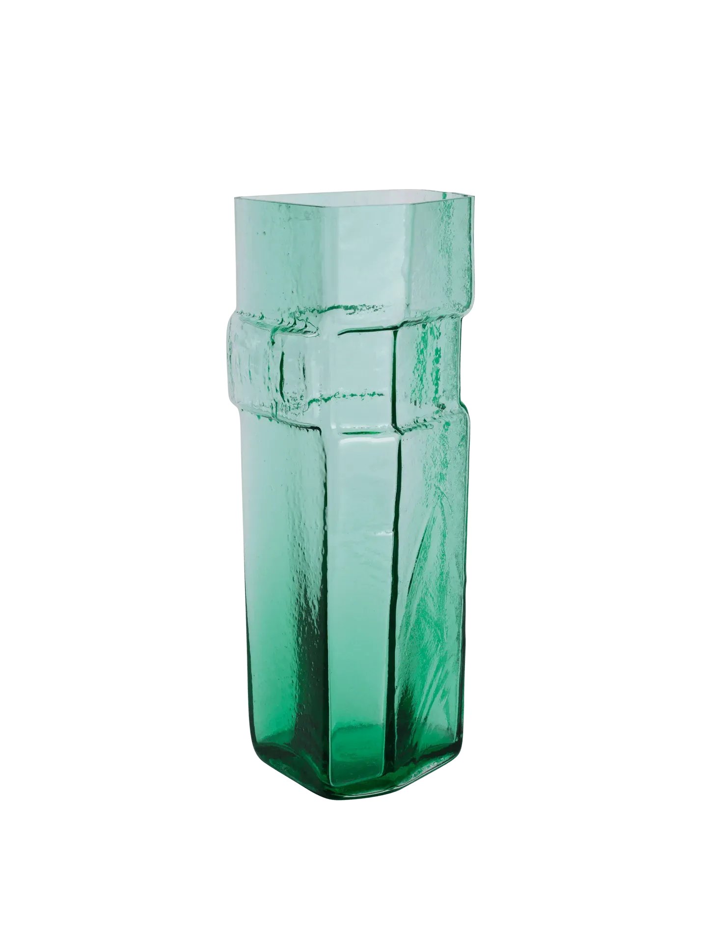 Muro Large Vase - Green, Recycled Glass