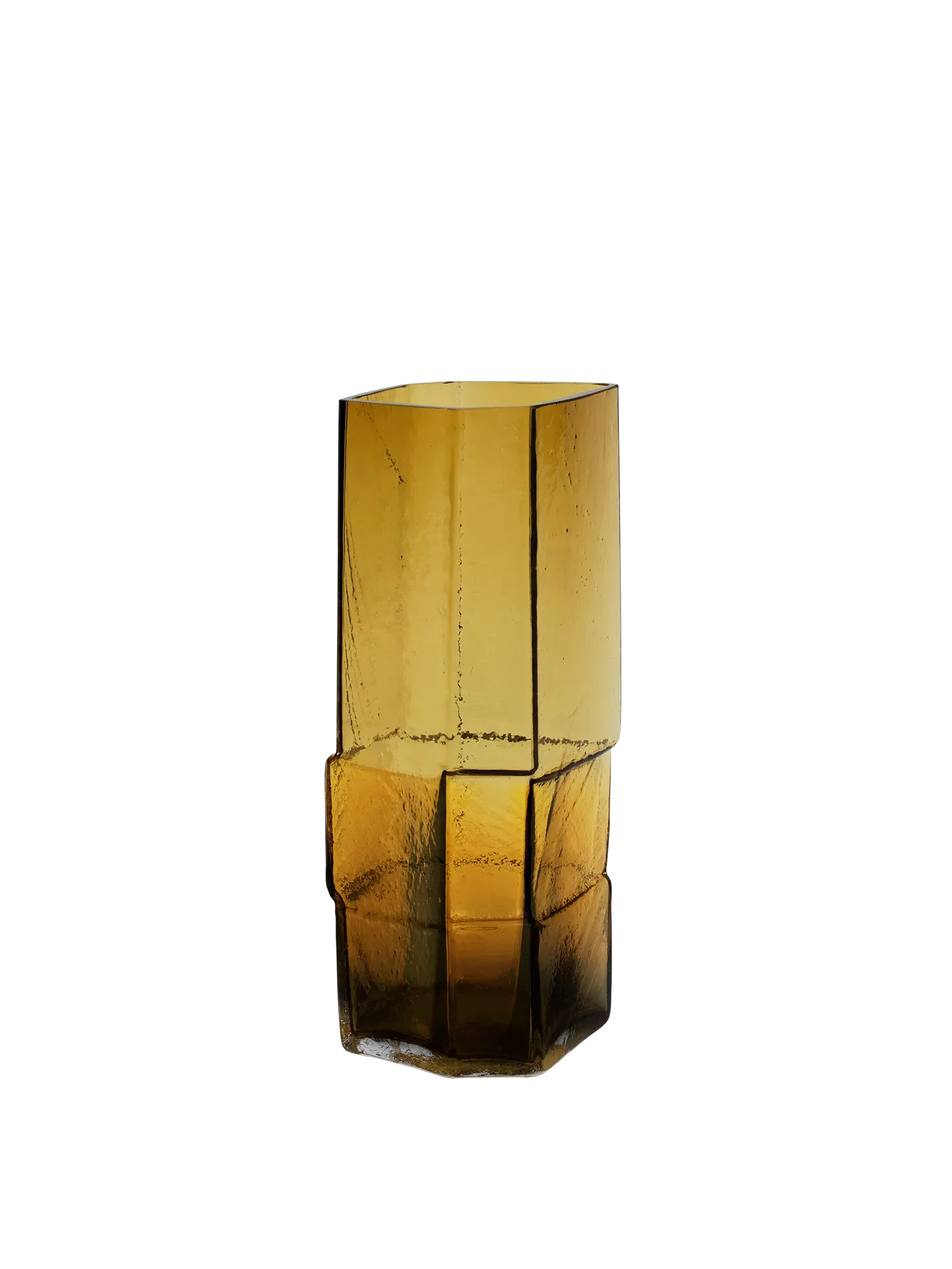 Muro Medium Vase - Amber, Recycled Glass