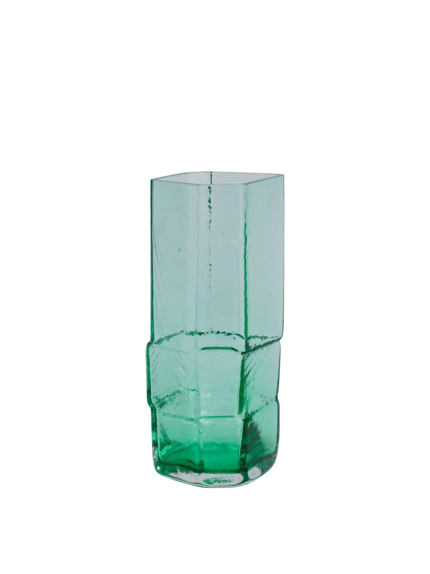Muro Medium Vase - Green, Recycled Glass
