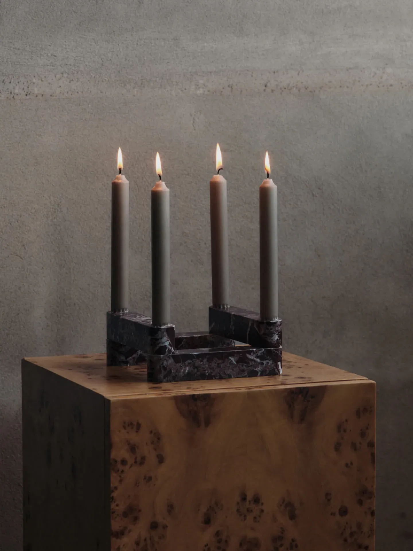 Newel Modular Candle Holder Set of 4 - Rosso Levanto