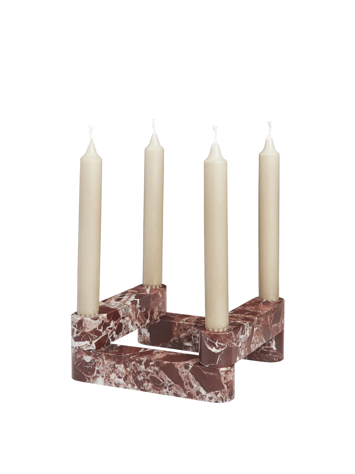 Newel Modular Candle Holder Set of 4 - Rosso Levanto image