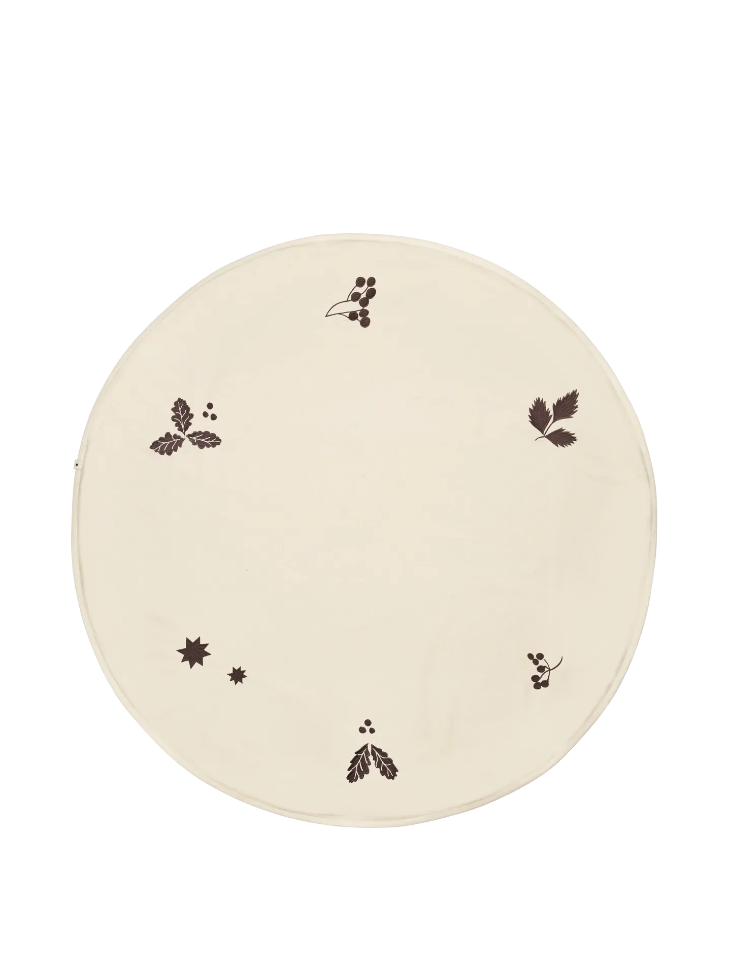 Oak Round Christmas Tree Blanket - Natural image