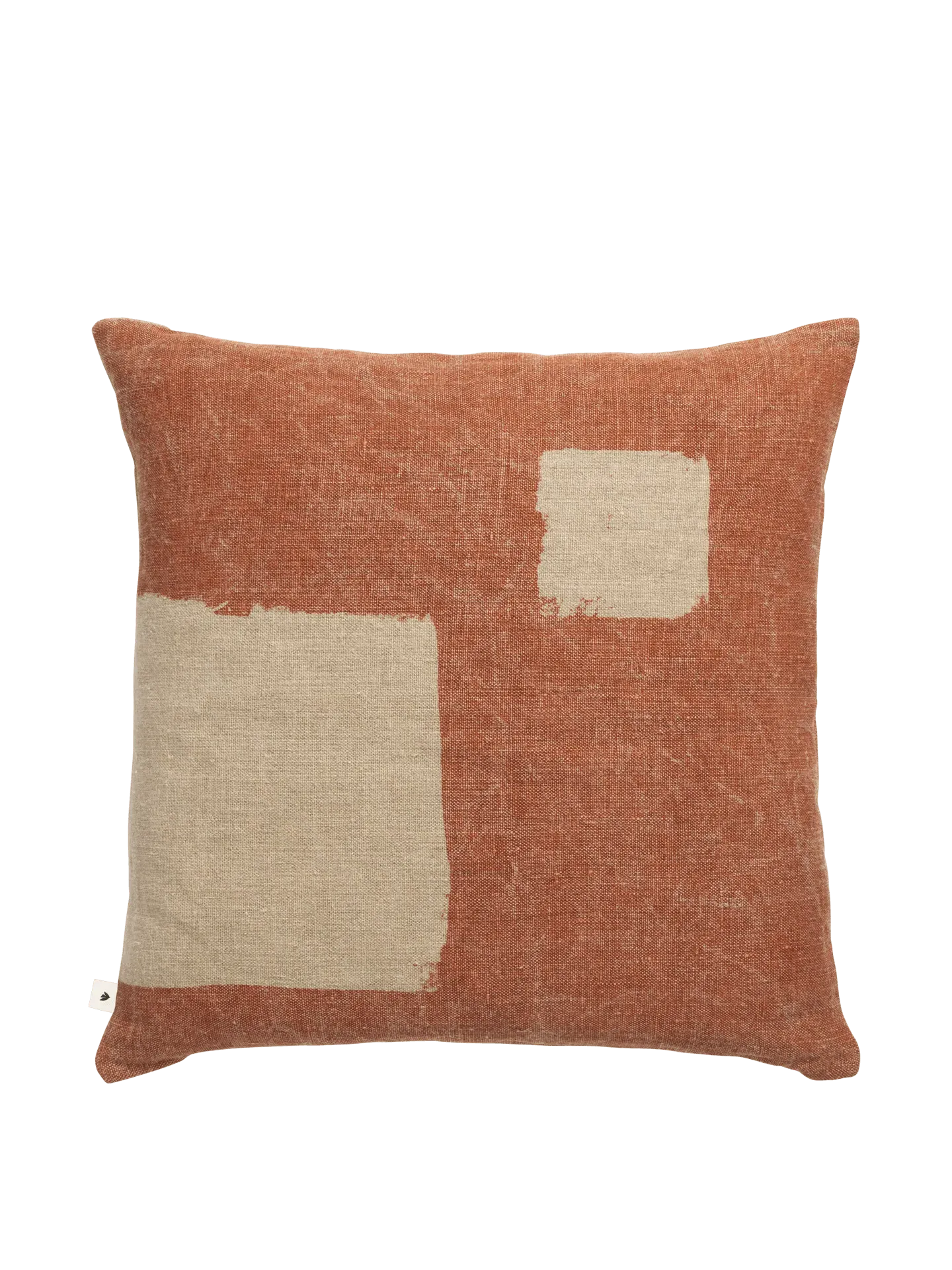 Oleo Cushion - Terracotta/Natural, Linen