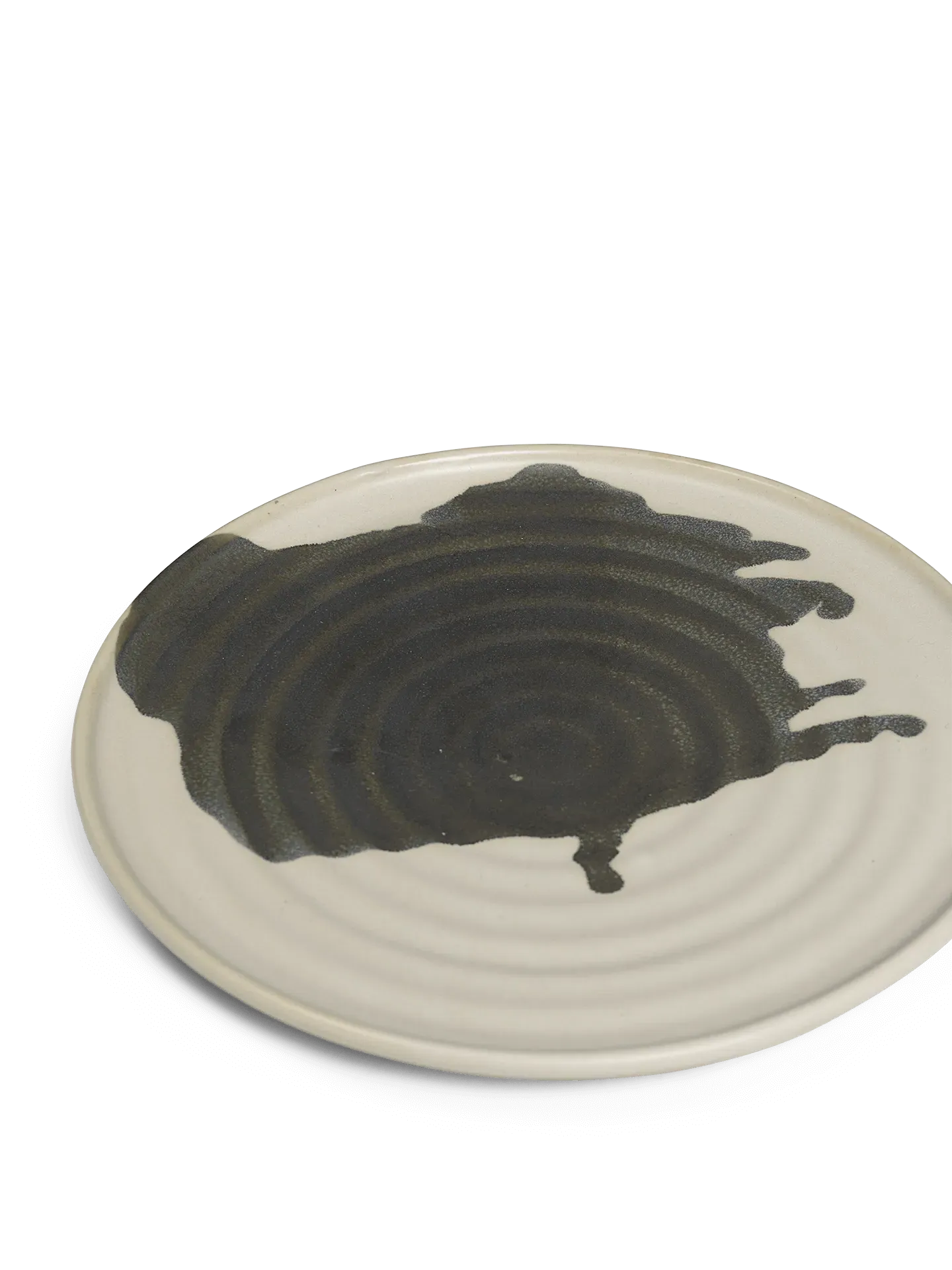 Omhu Small Plate - Off-White, Charcoal