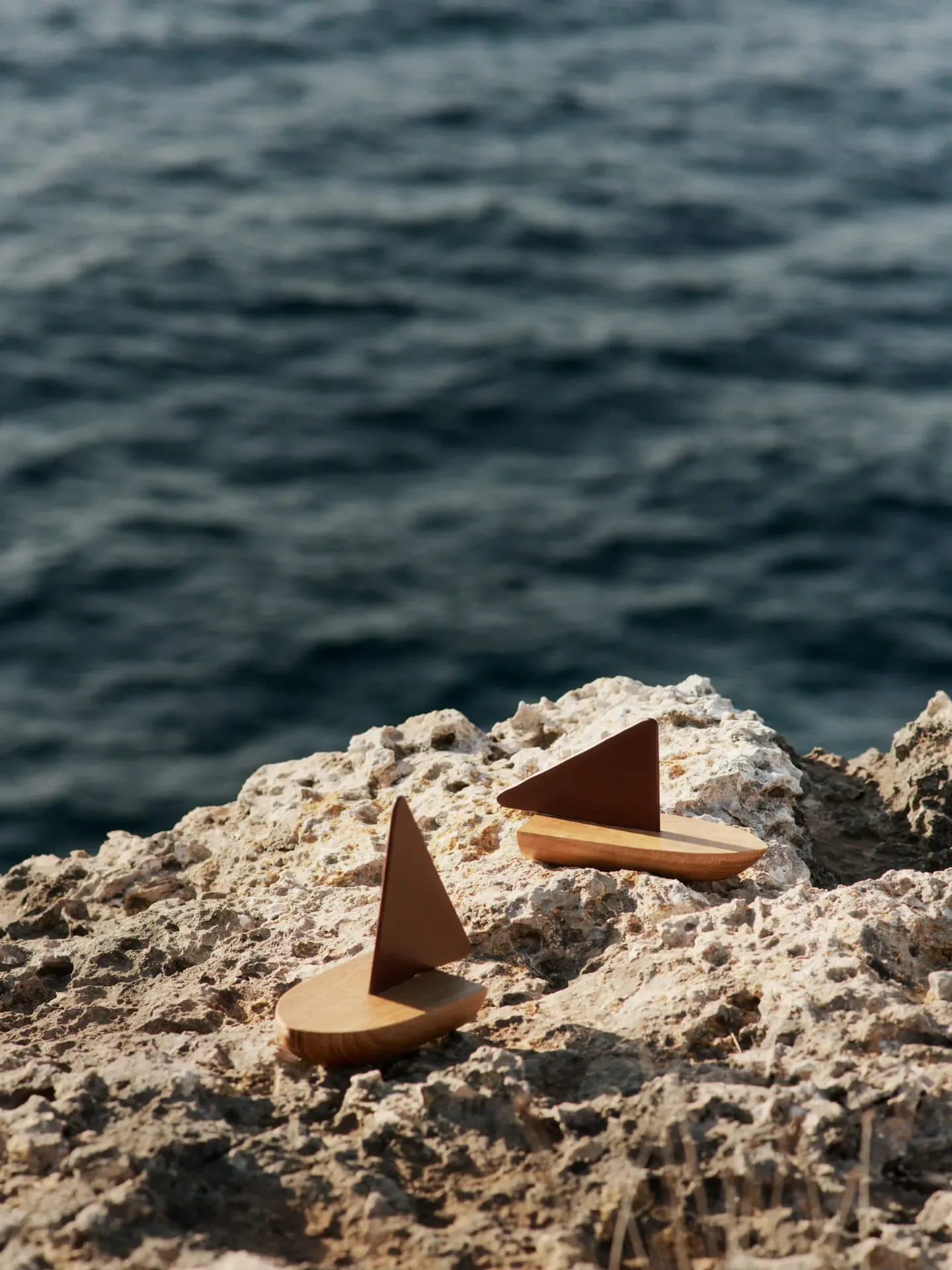 Opty Boat Set of 2 - Dark Pecan, Oak