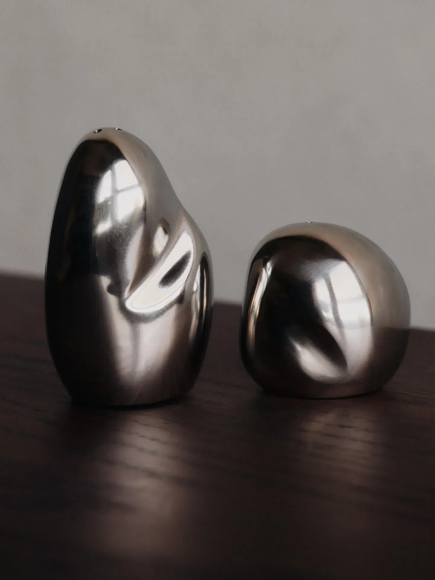 Orevo Salt and Pepper Shakers Set - Stainless Steel