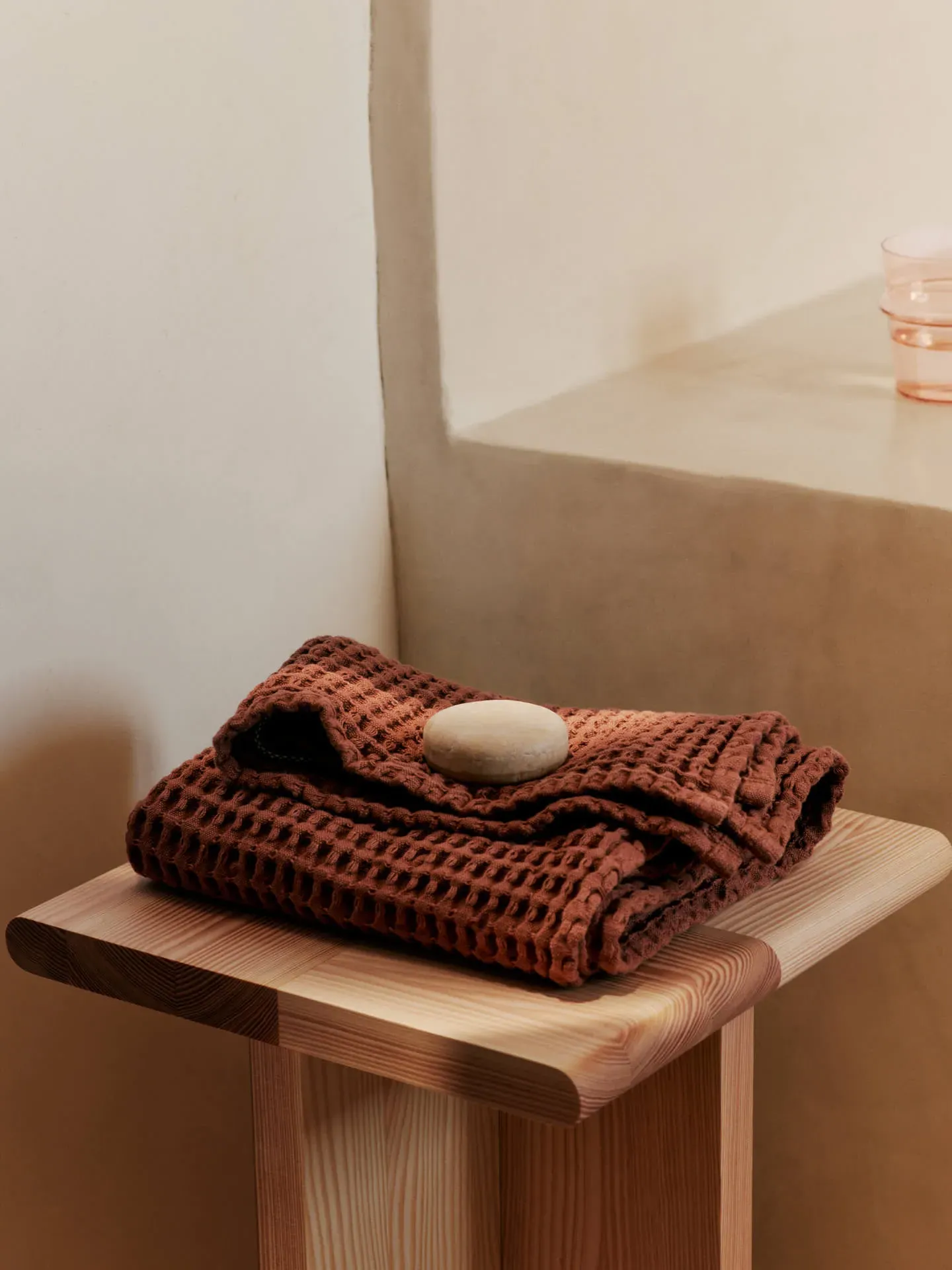 Organic Hand Towel - Brown Clay, Cotton