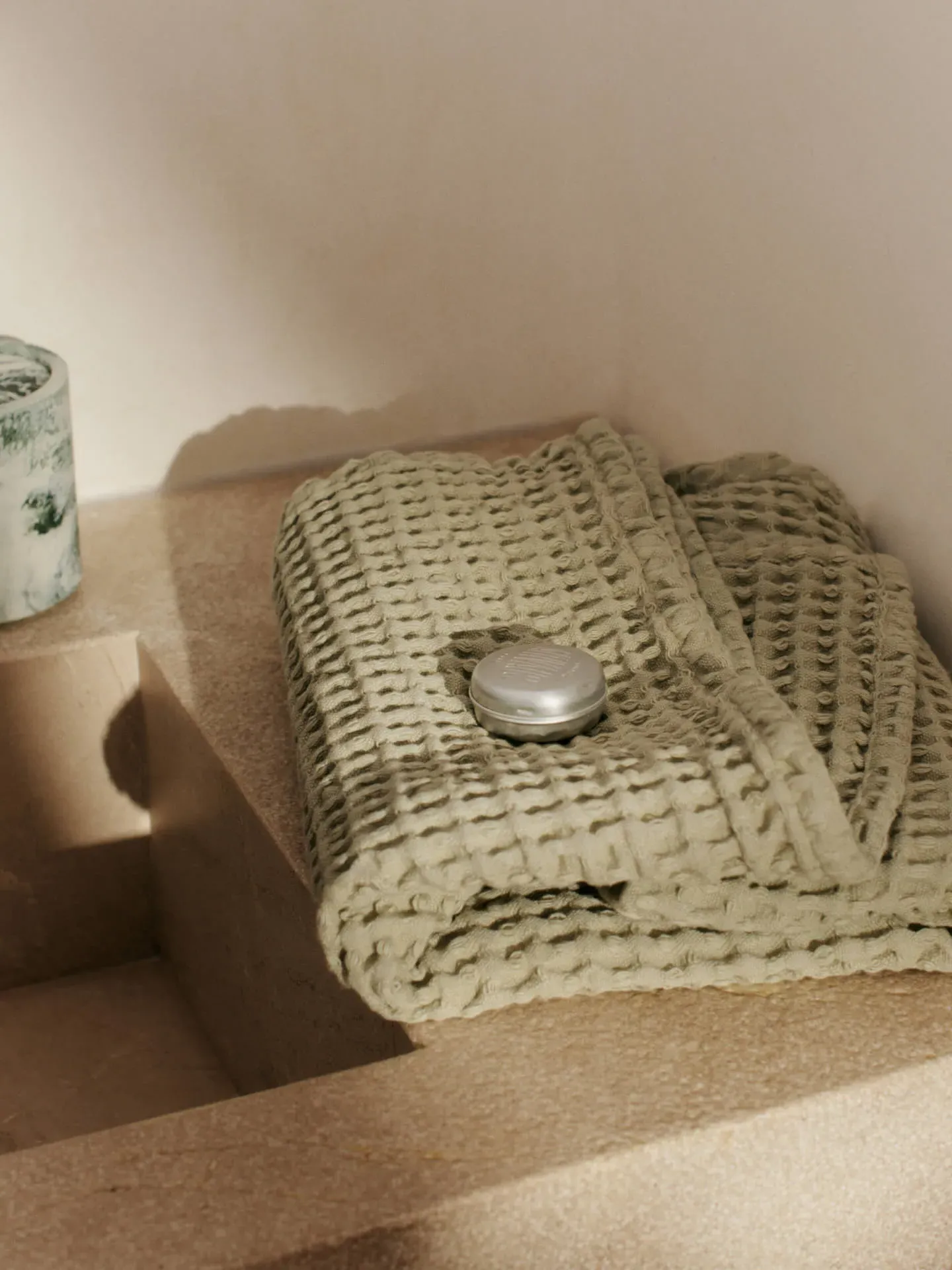 Organic Hand Towel - Light Celedon, Cotton