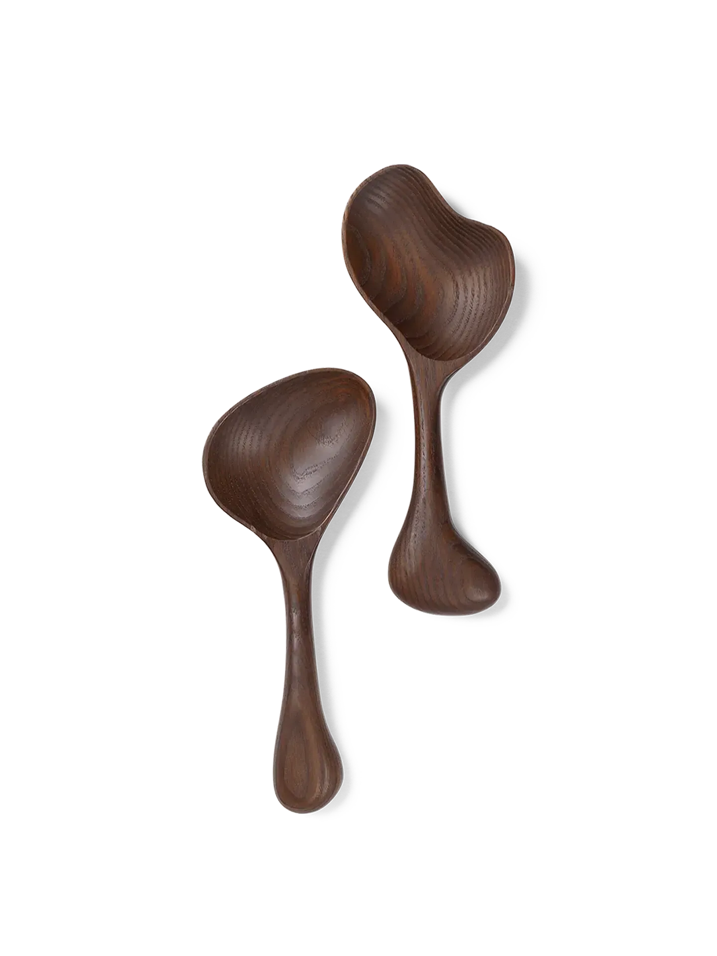 Os Salad Servers - Dark Brown, Ash Wood image
