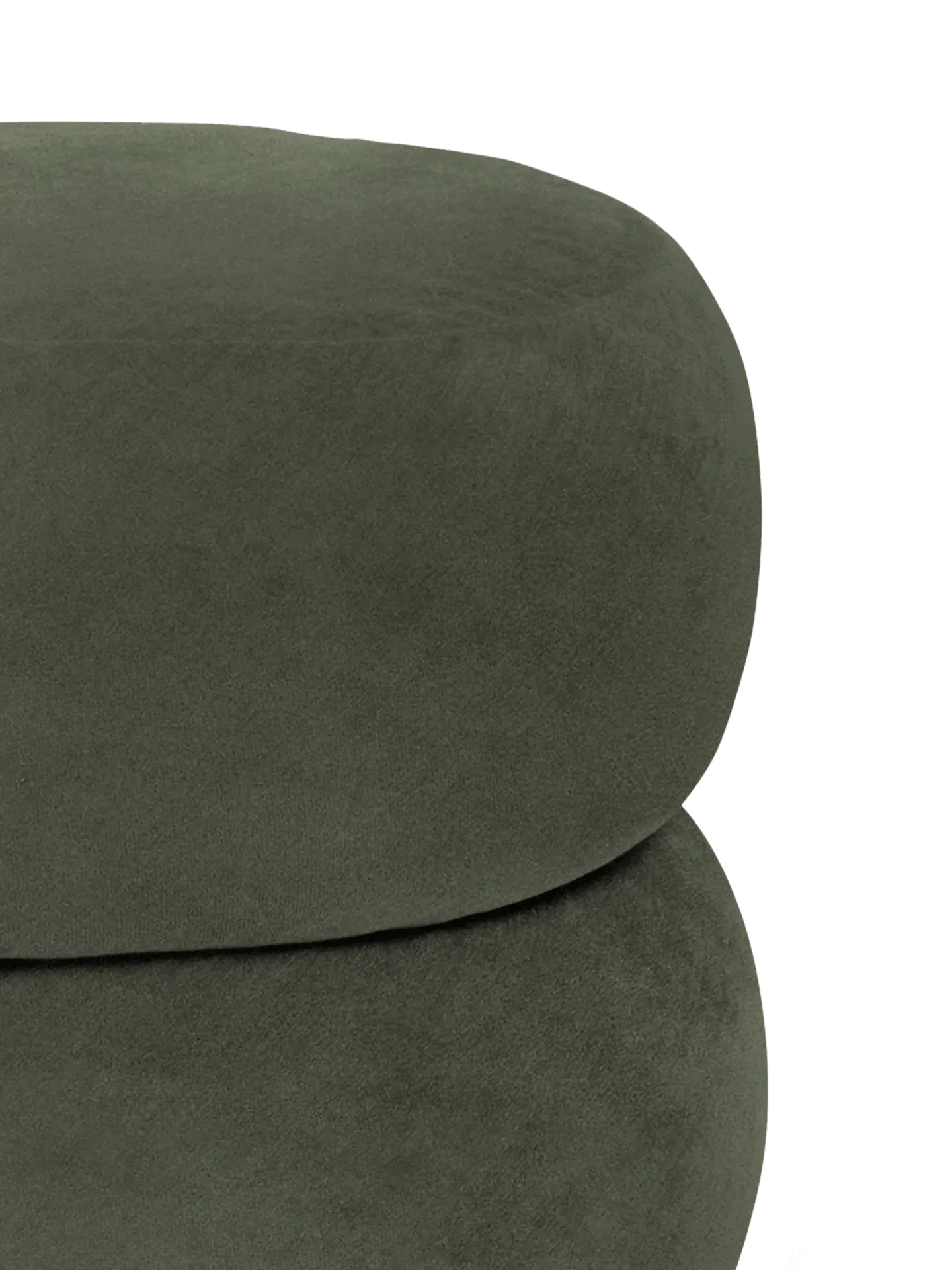 Oval Pouf - Pine, Rich Velvet