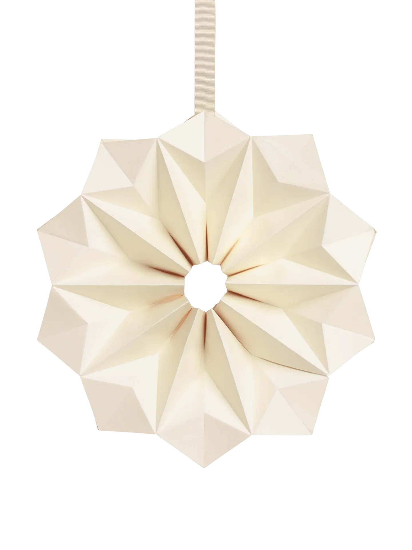 Paper Star Sun Large Christmas Decoration - White image