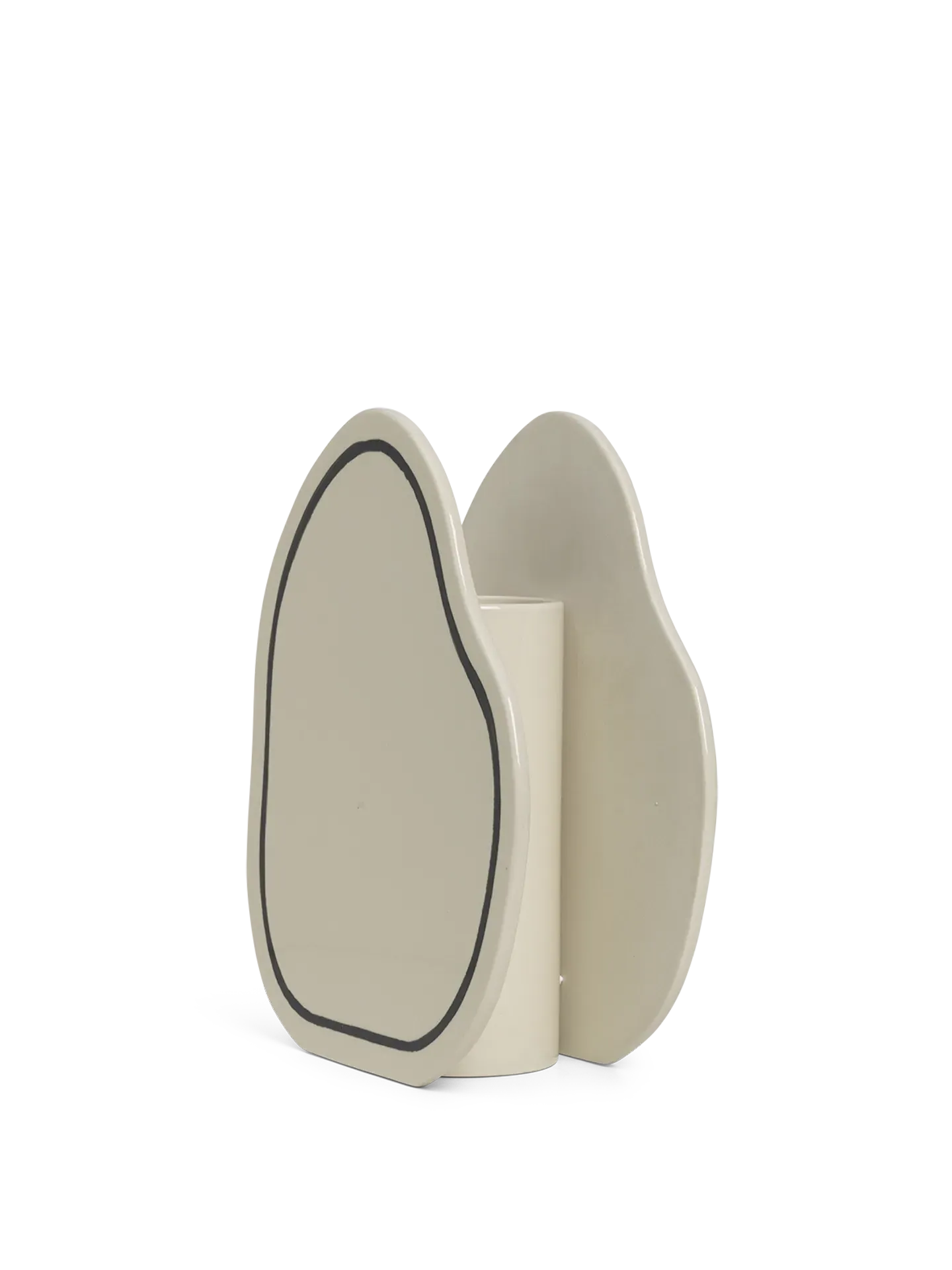 Paste Rounded Vase - Off-white, Ceramic