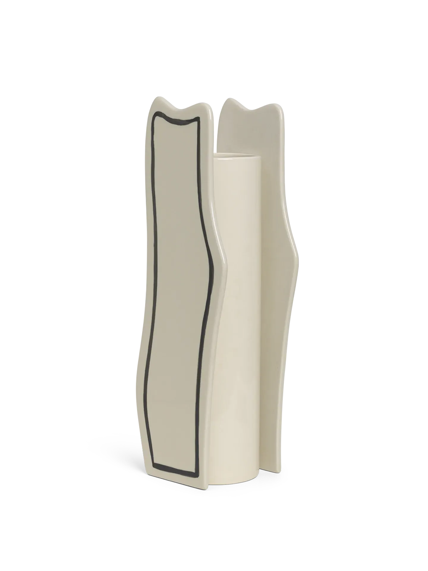 Paste Slim Vase - Off-white, Ceramic