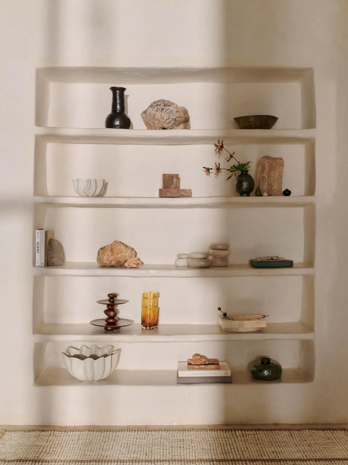 Pebble 2-Tier Dessert Stand - Dark Brown, Beech Wood