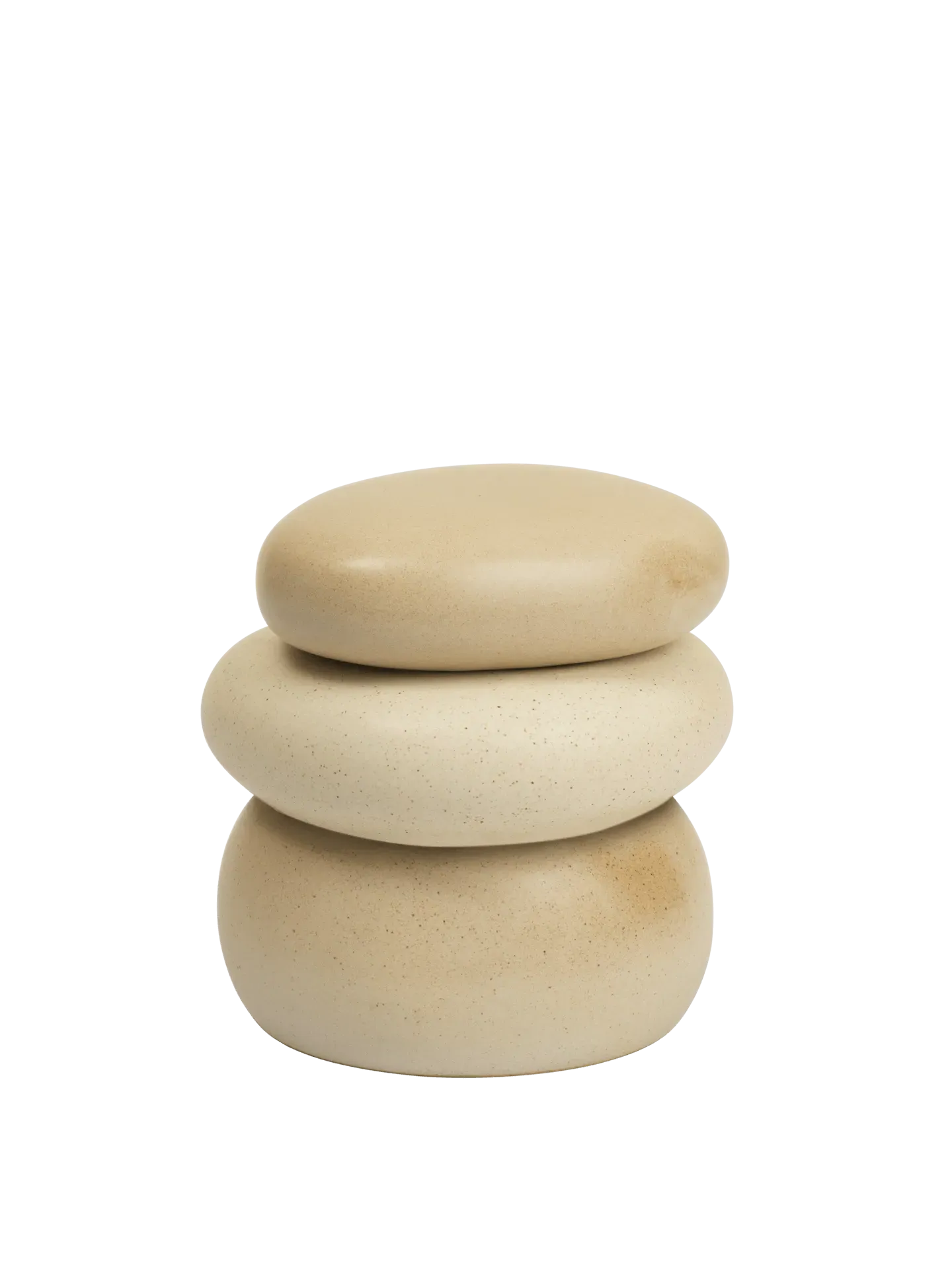 Pebble Large Storage Box - Sand, Ceramic