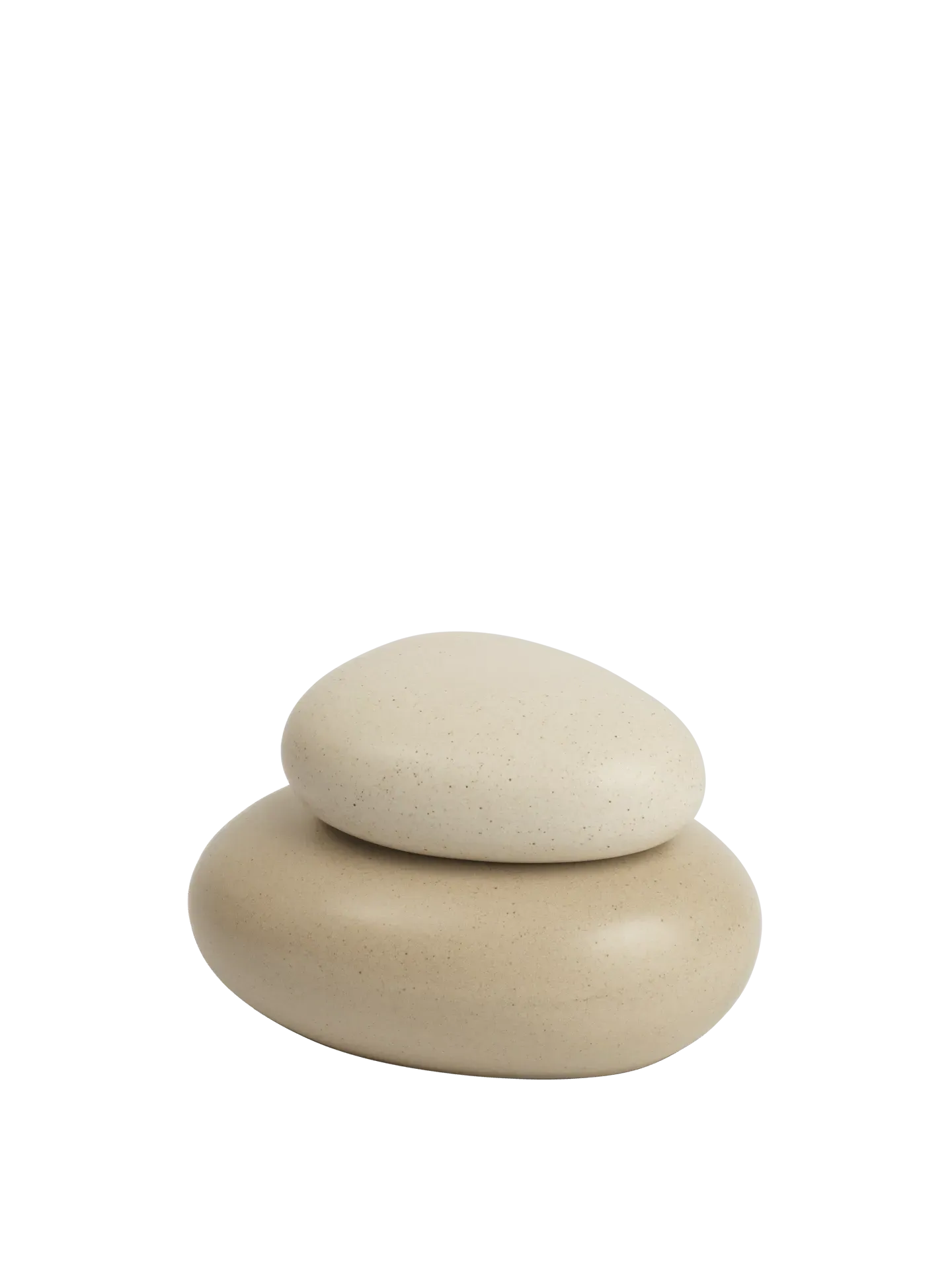 Pebble Medium Storage Box - Sand, Ceramic