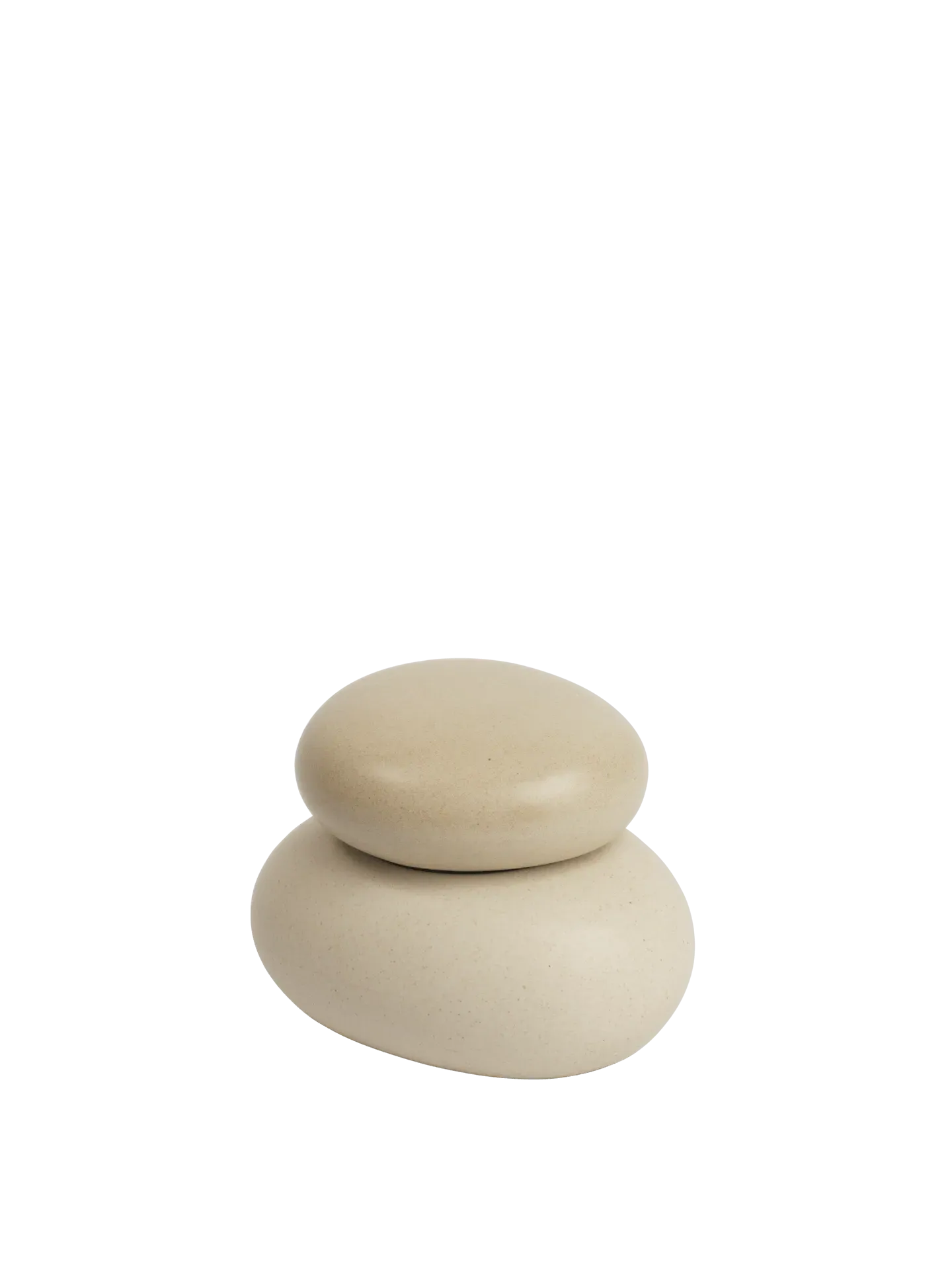 Pebble Small Storage Box - Sand, Ceramic image