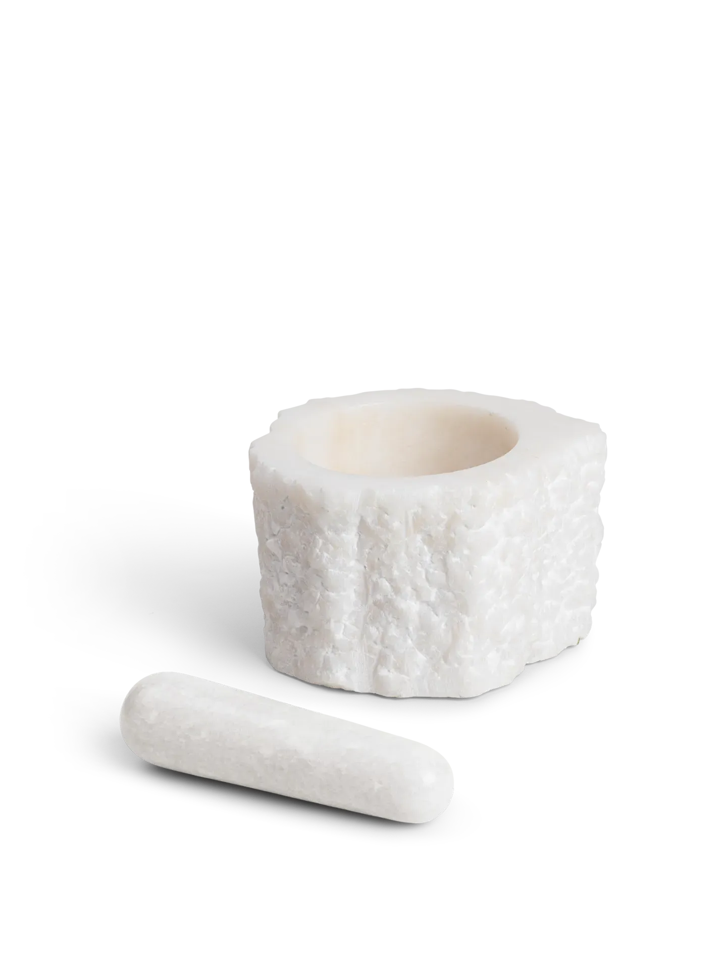 Petra Mortar with Pestle - White, Quartz
