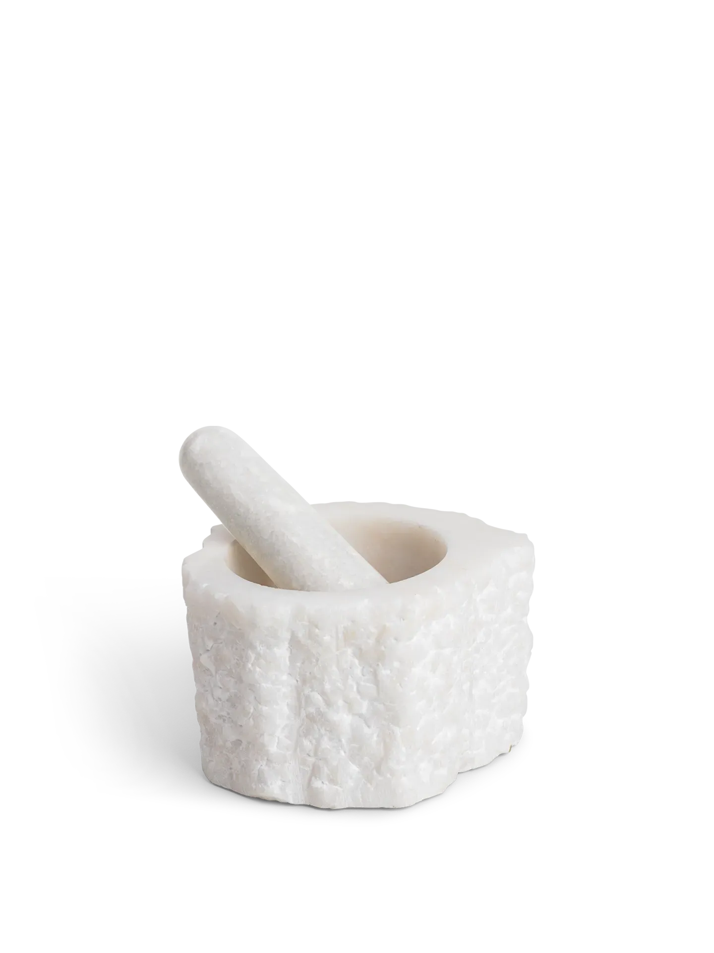 Petra Mortar with Pestle - White, Quartz image