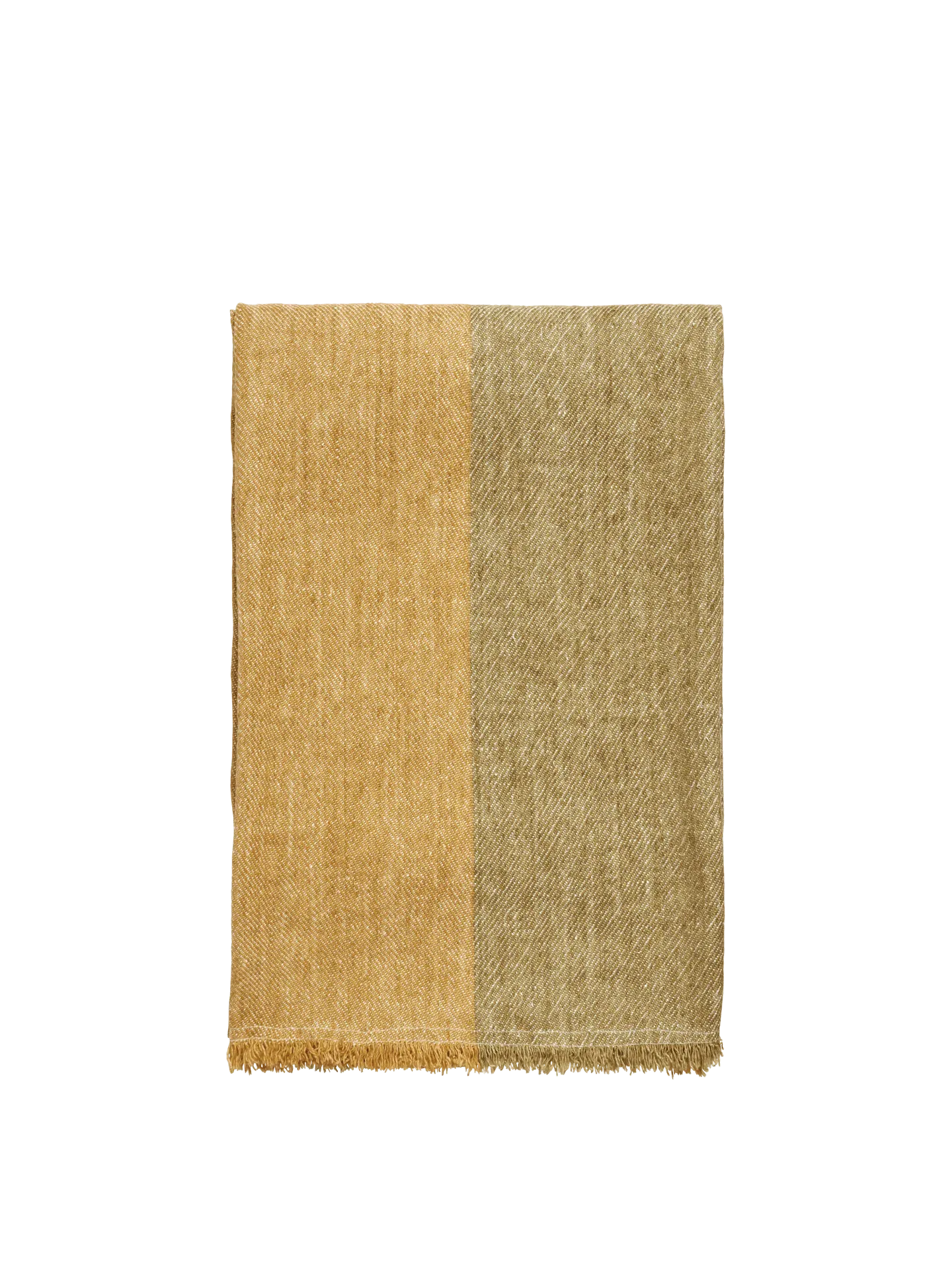 Pila Linen Throw - Khaki/Aged Gold