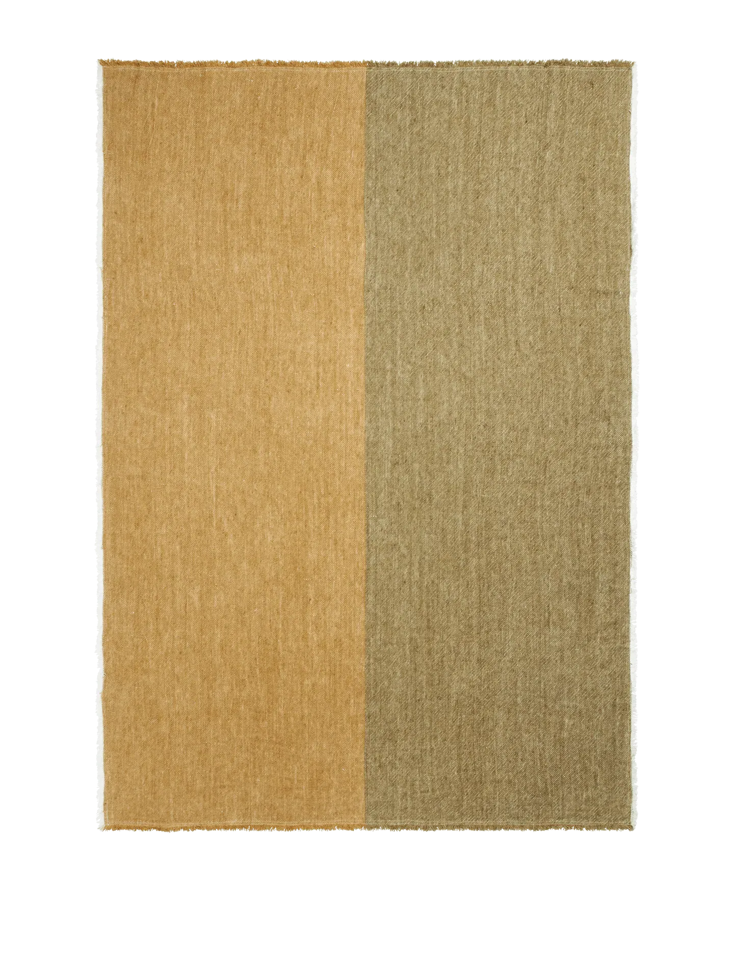 Pila Linen Throw - Khaki/Aged Gold