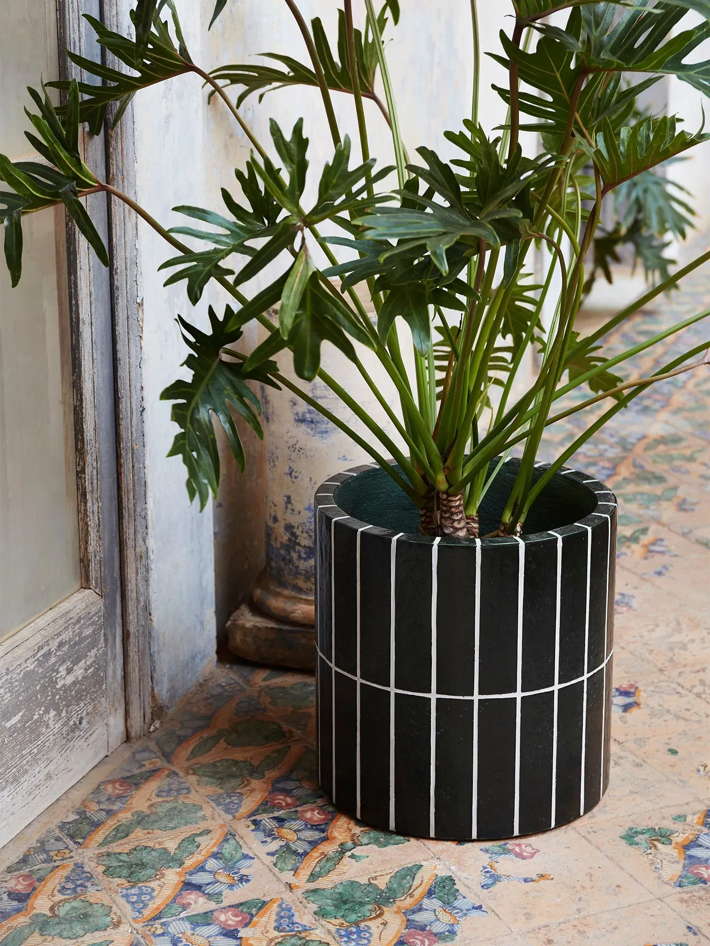 Pillar Plant Pot - Dark Green