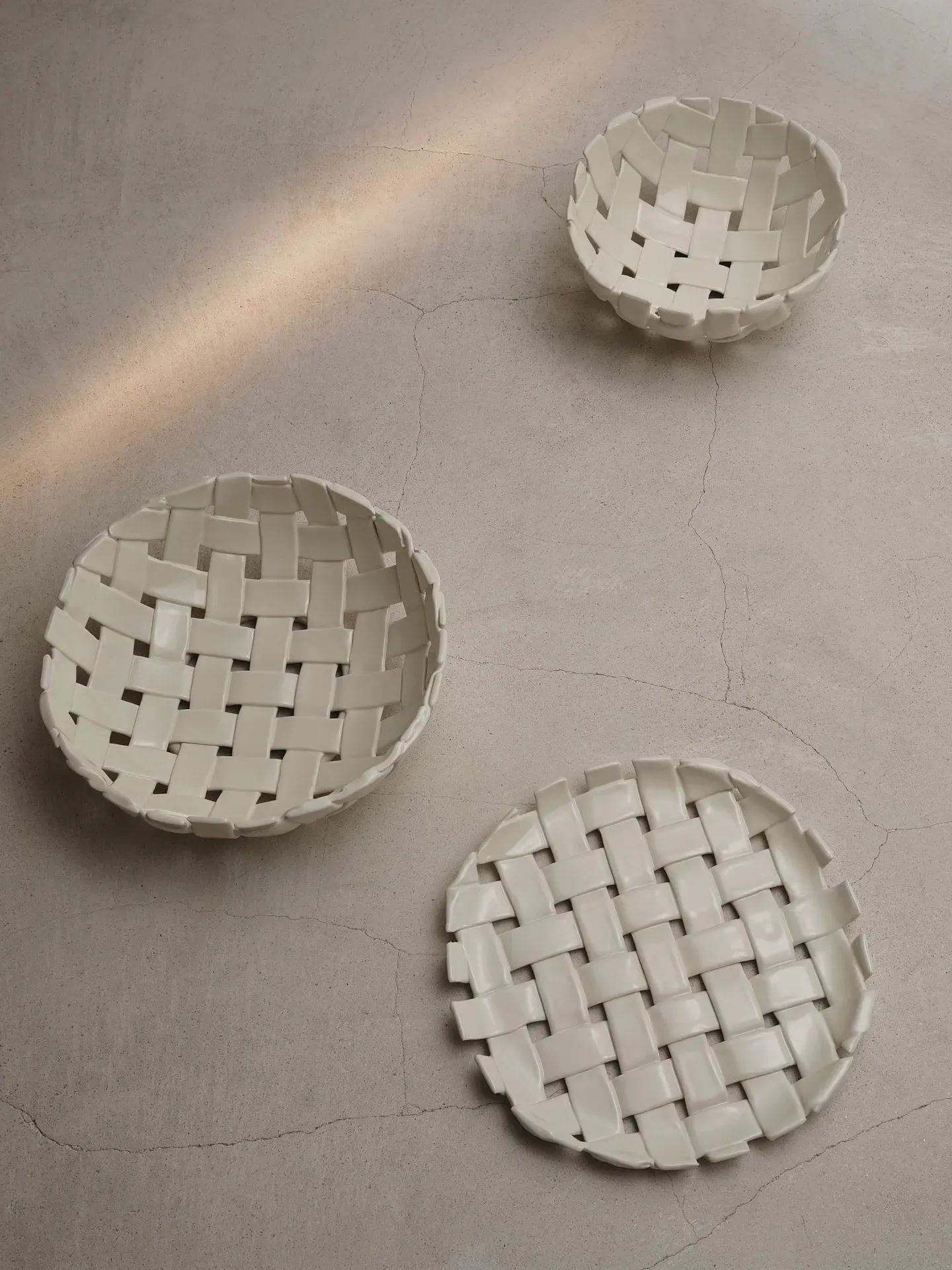 Plait Bowl - Off-White, Ceramic